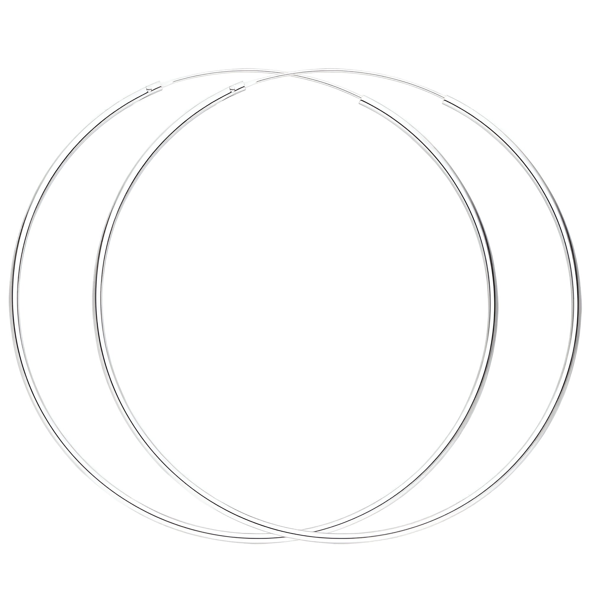 Leaf Creolen Pure, 70 mm, Silber