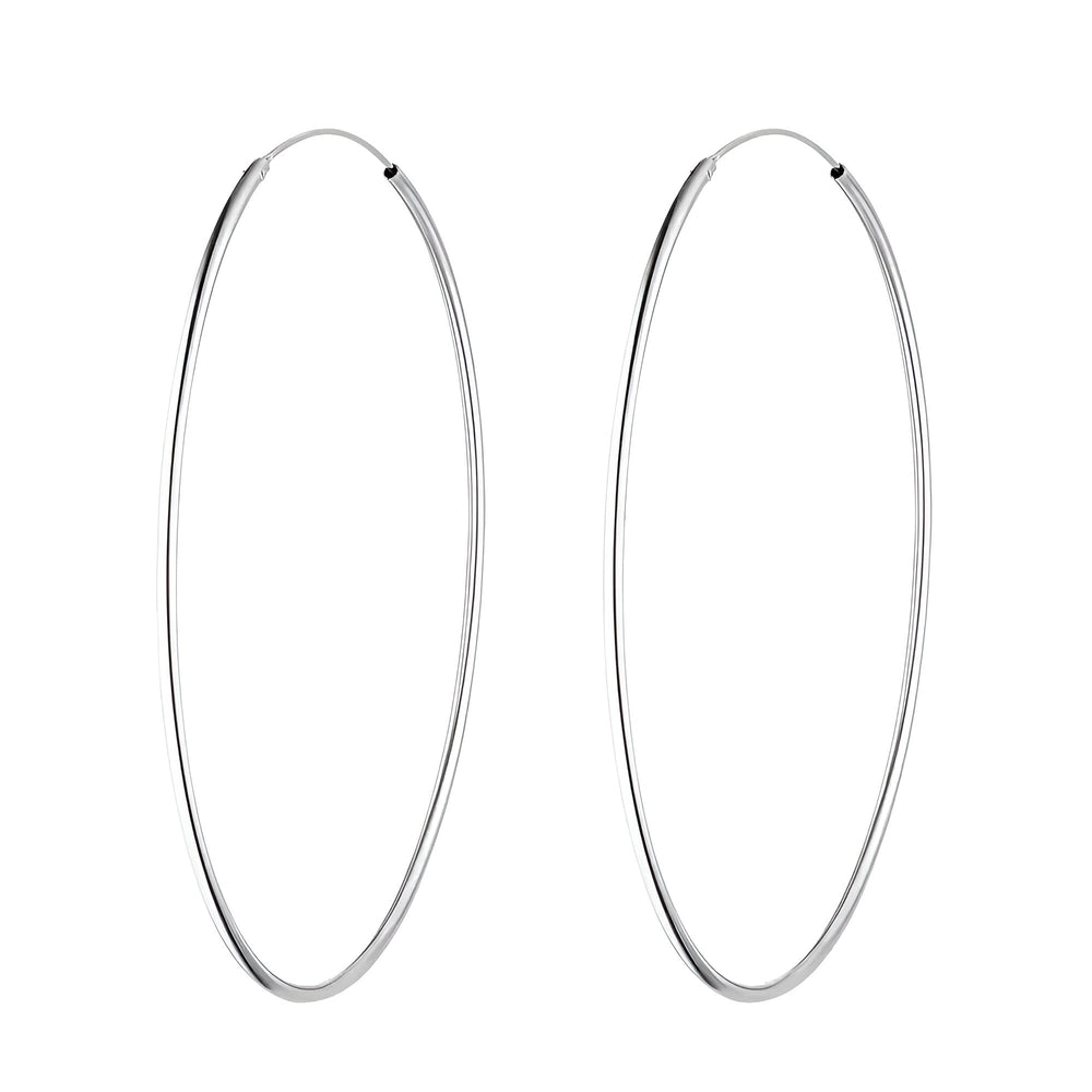 Leaf Creolen Pure, 70 mm, Silber