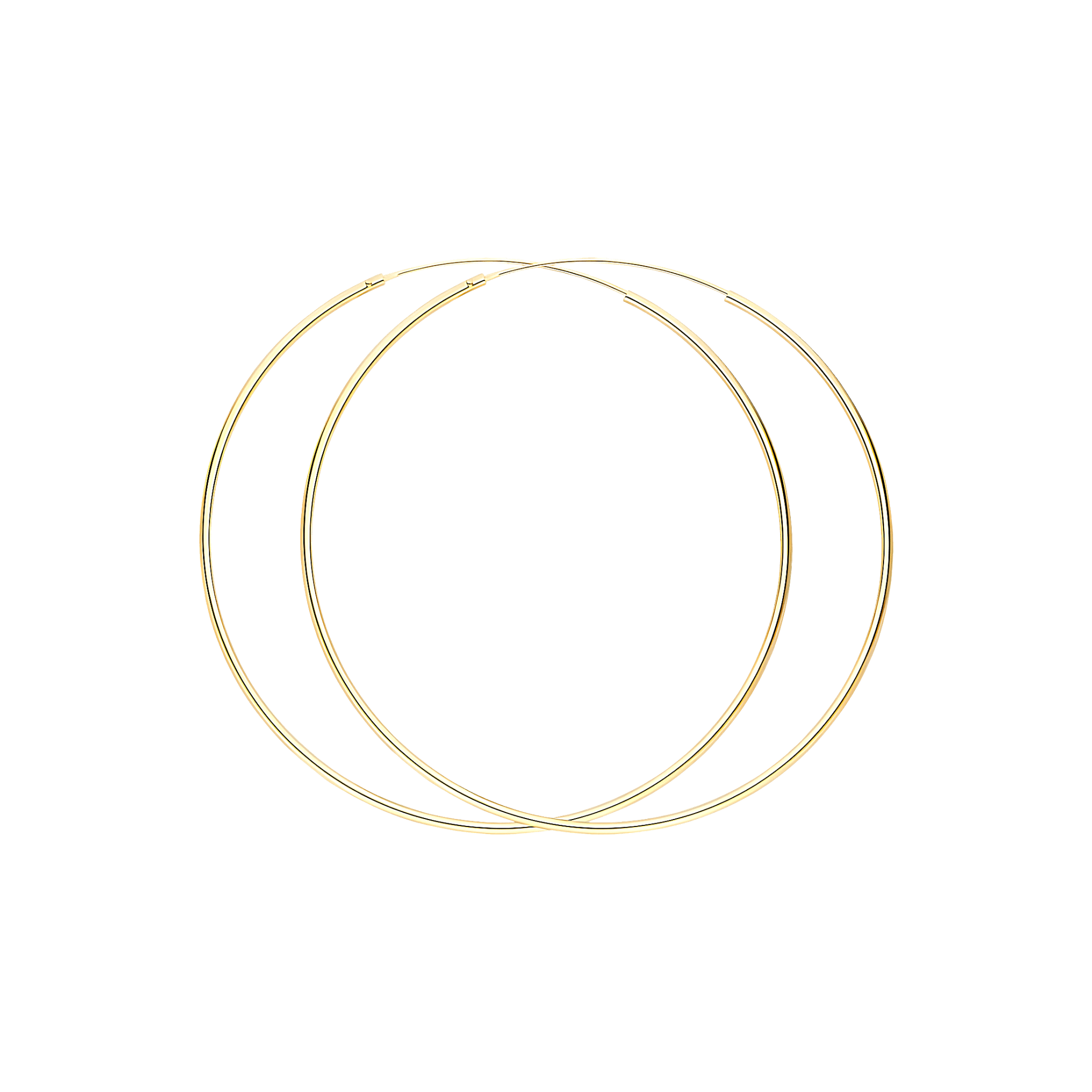 Leaf Creolen Pure, 70 mm, vergoldet