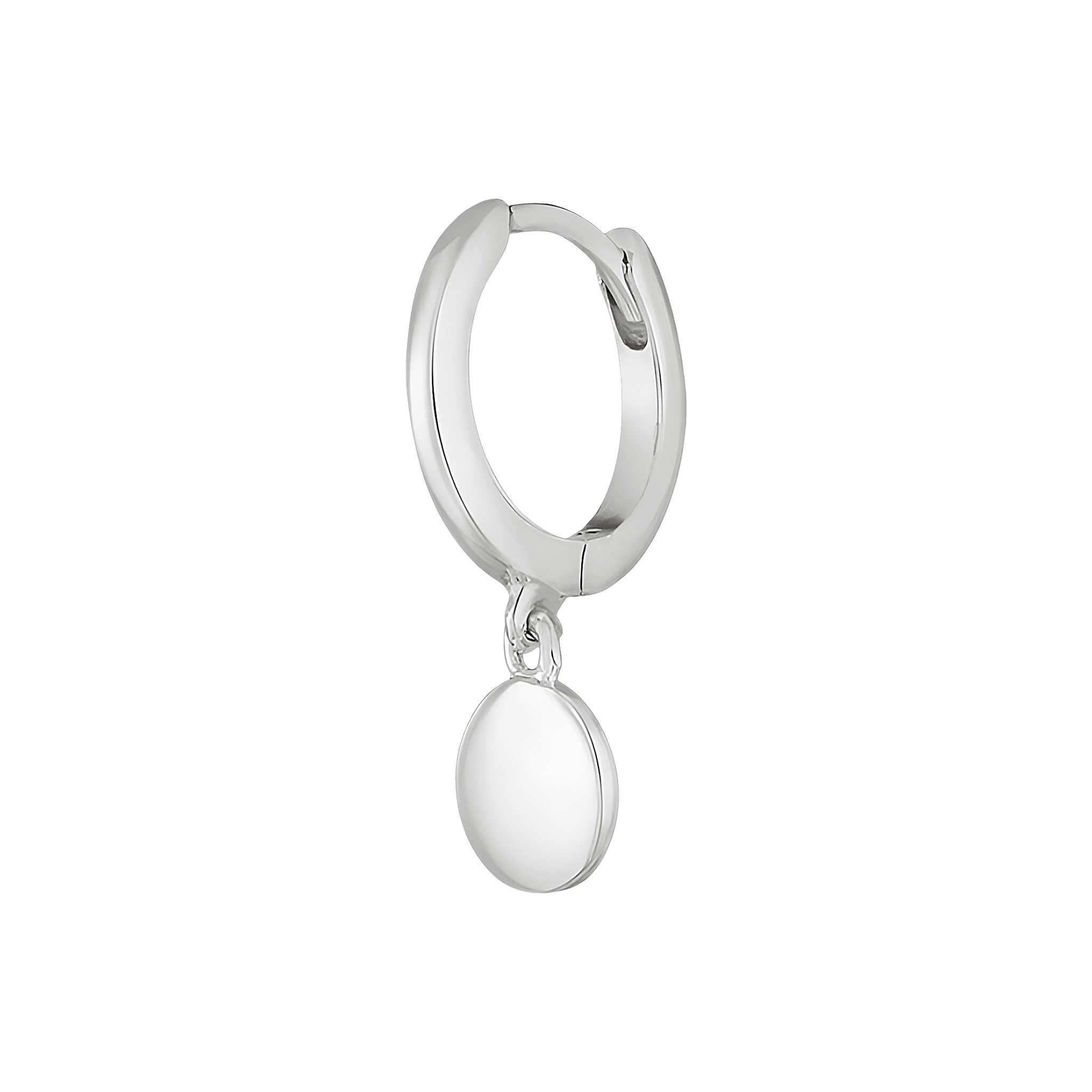 Leaf Creolen Single Platelet, Silber