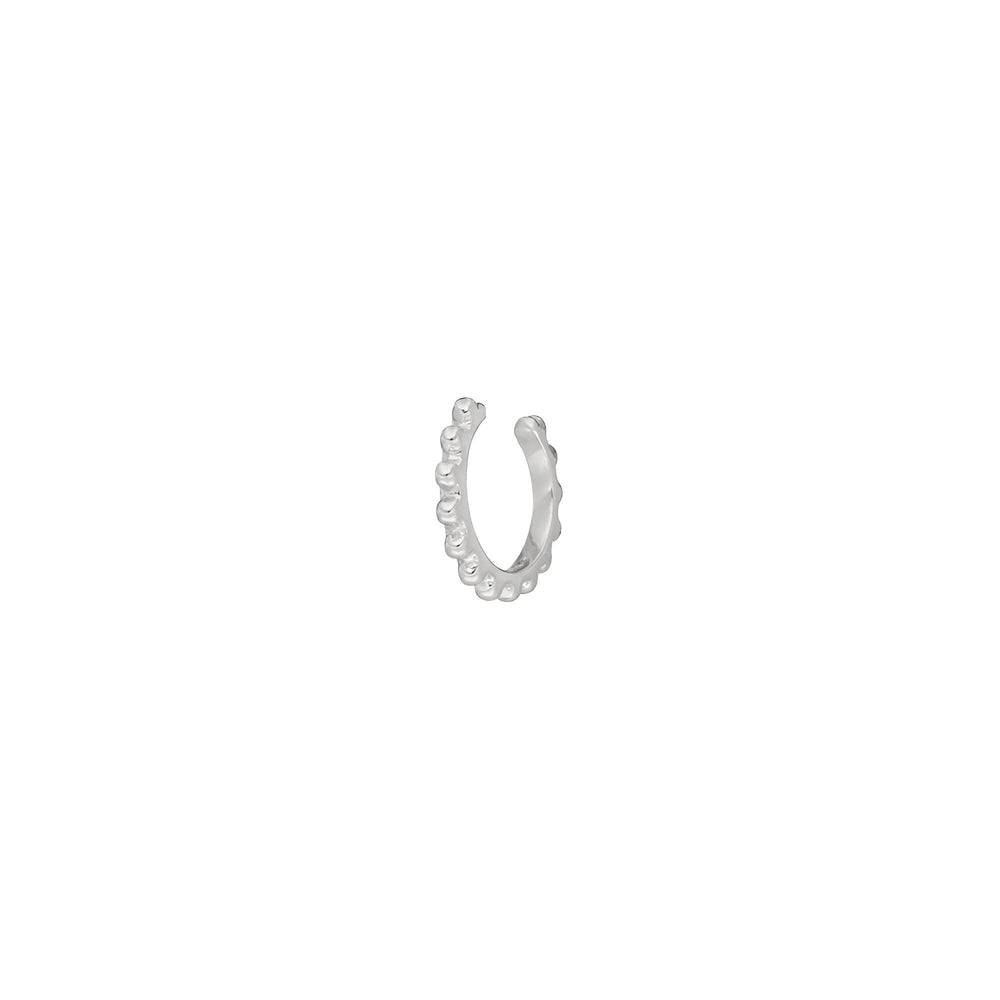Leaf Earcuff Bubbles, Silber