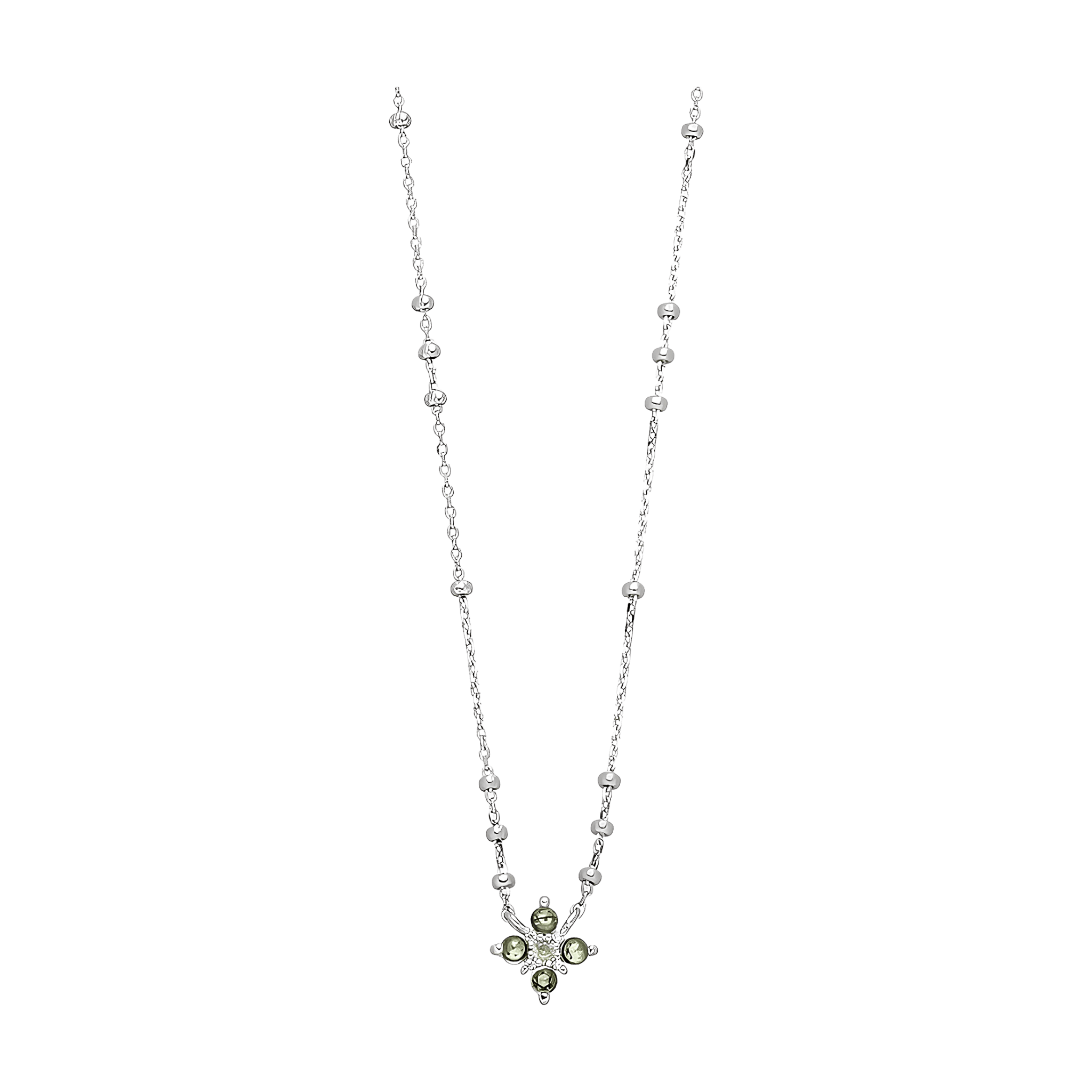 Leaf Kette Bloom, Labradorit/Aventurin, Silber