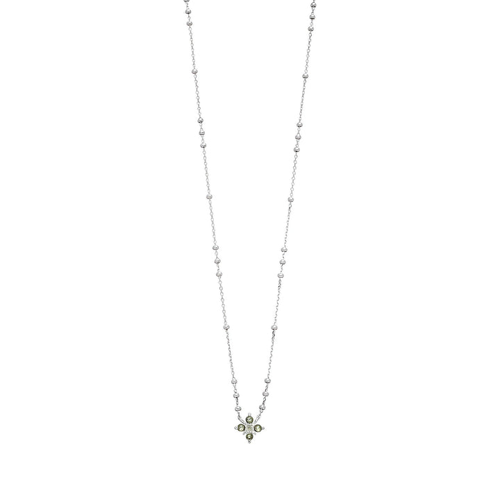 Leaf Kette Bloom, Labradorit/Aventurin, Silber