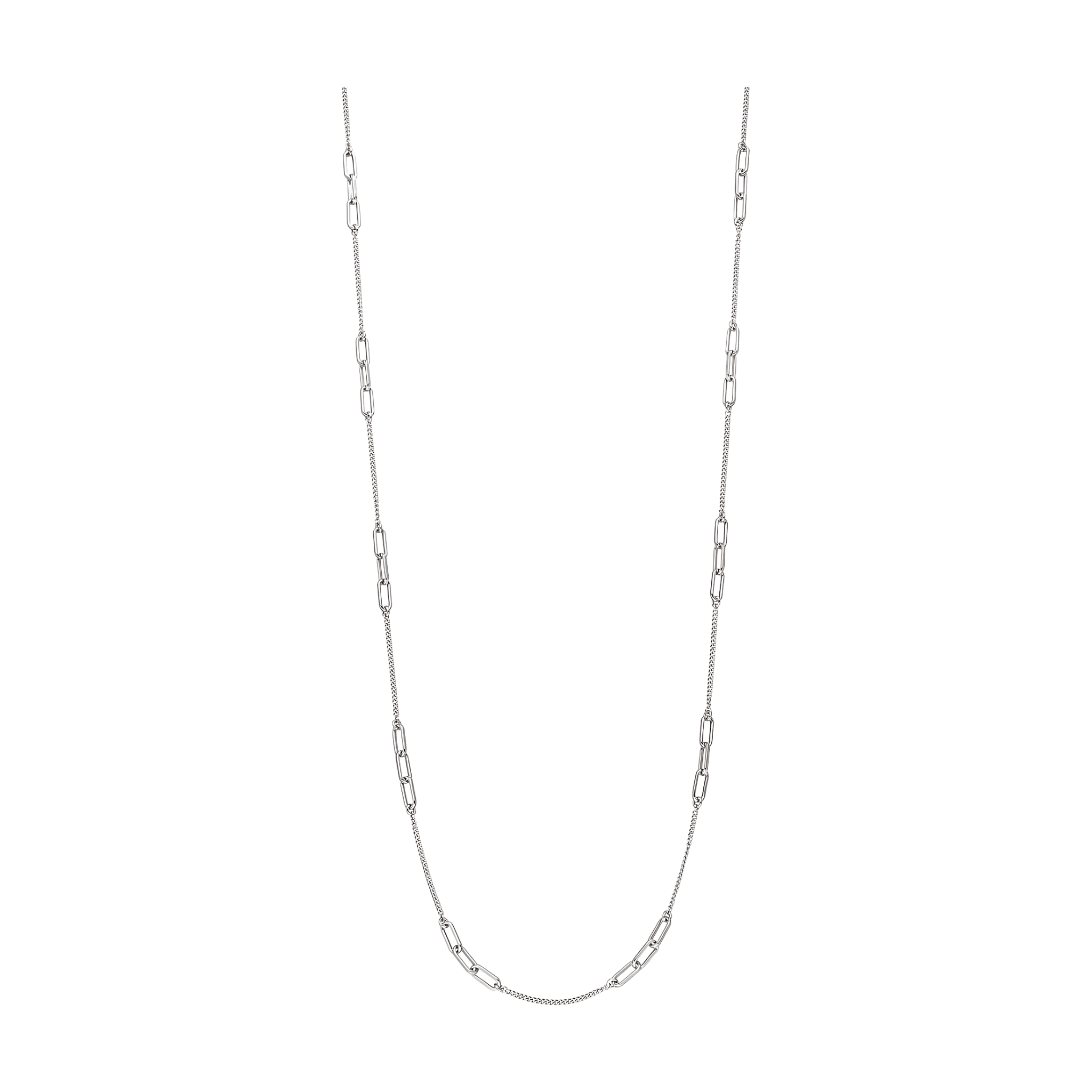 Leaf Kette Cube II, Silber