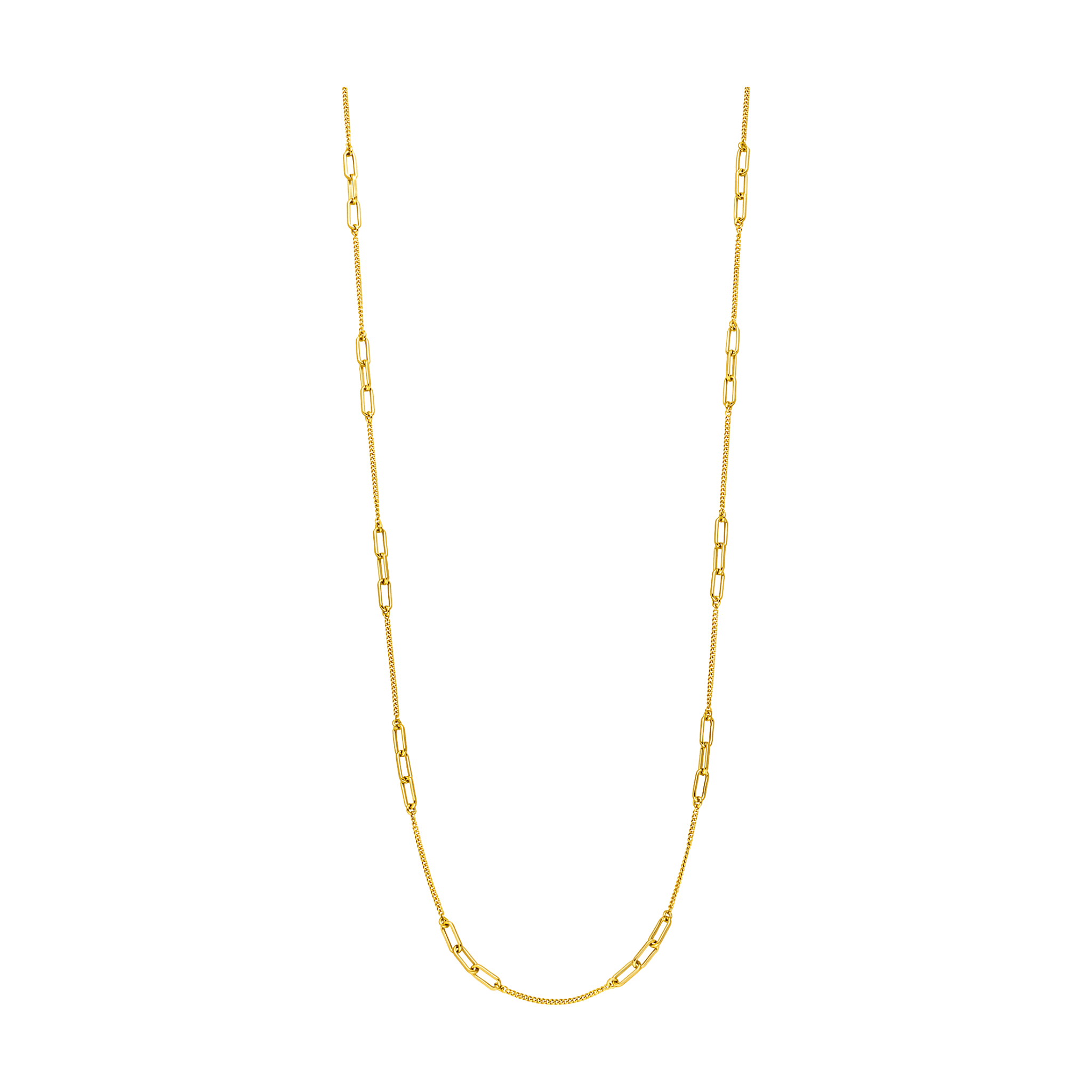 Leaf Kette Cube II, vergoldet