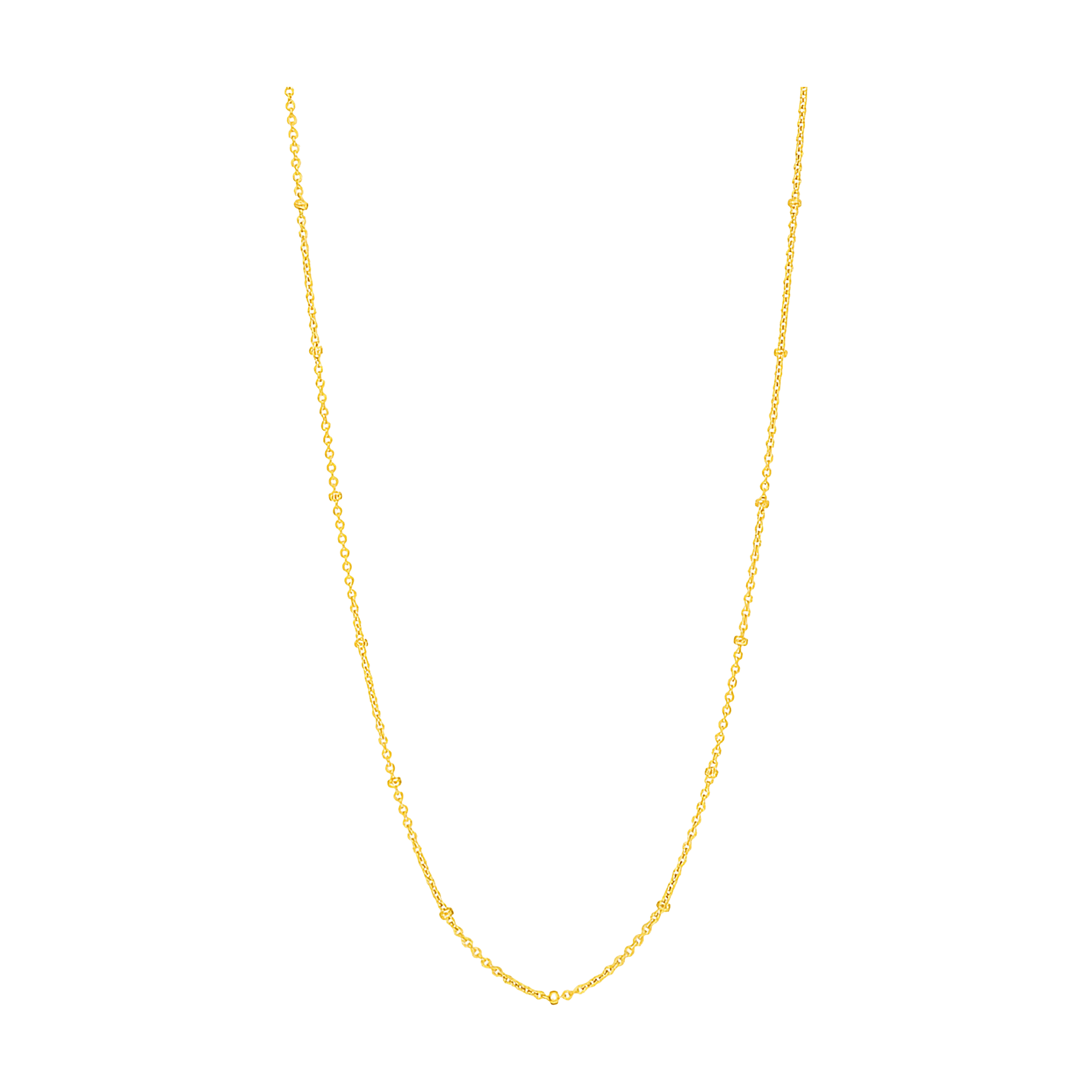 Leaf Kette mit Kugeln, vergoldet