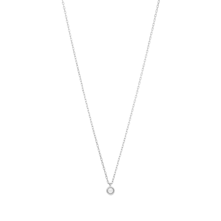 Leaf Kette Pure, Perle, Silber