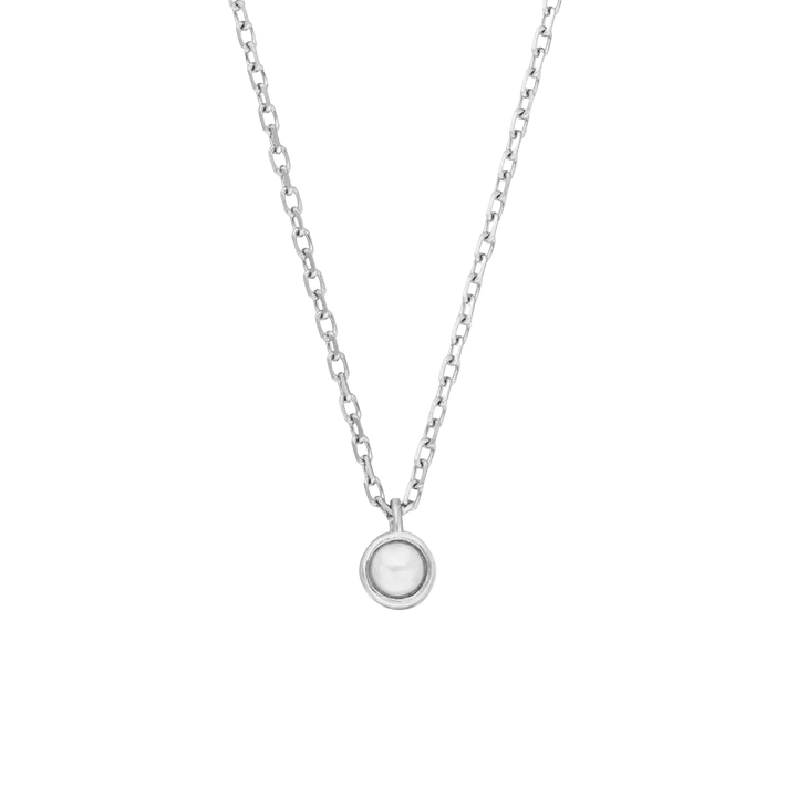 Leaf Kette Pure, Perle, Silber
