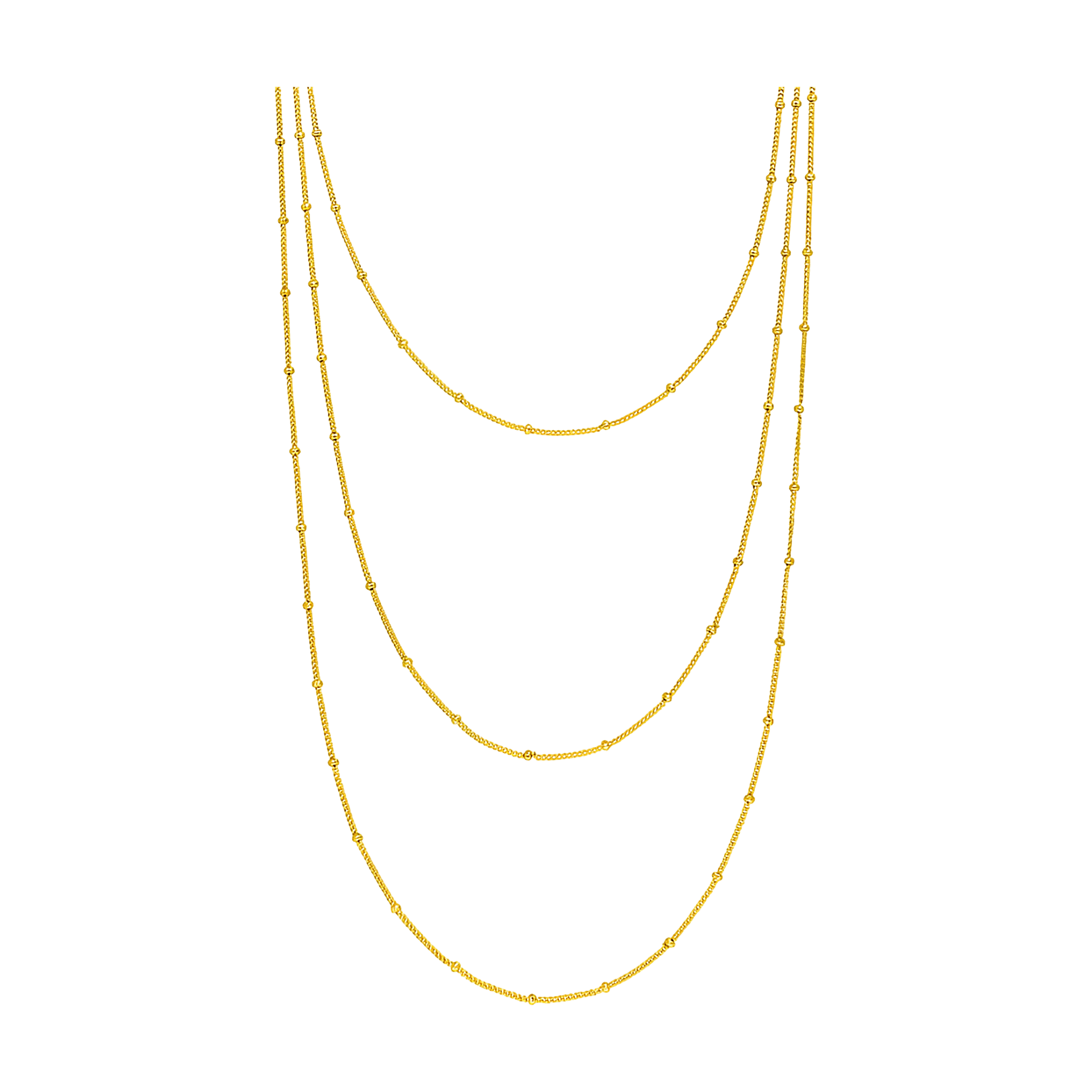 Leaf Kette Wasserfall, vergoldet