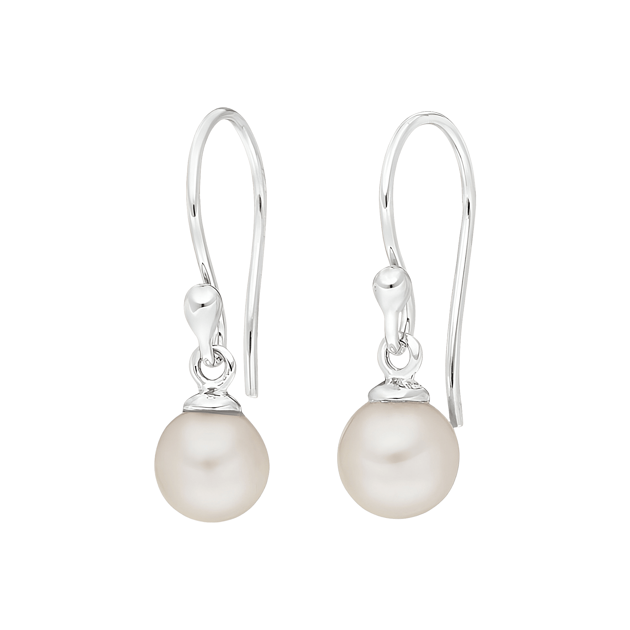 Leaf Ohrringe Rain Drop Perle, Silber