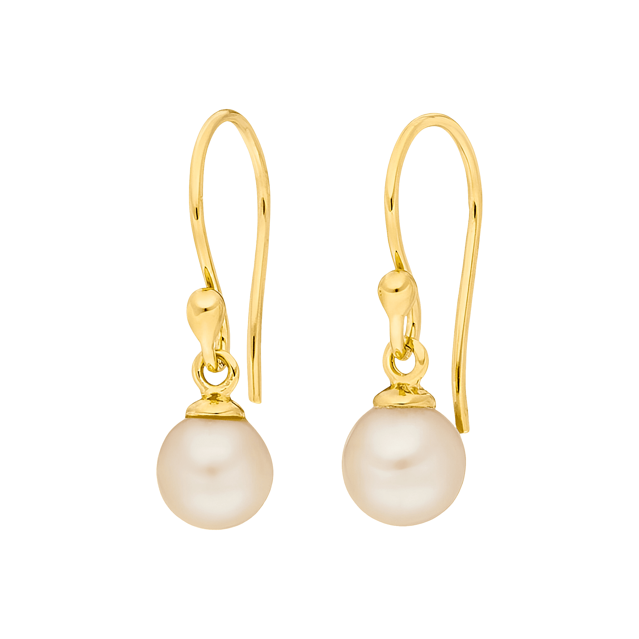 Leaf Ohrringe Rain Drop Perle, vergoldet