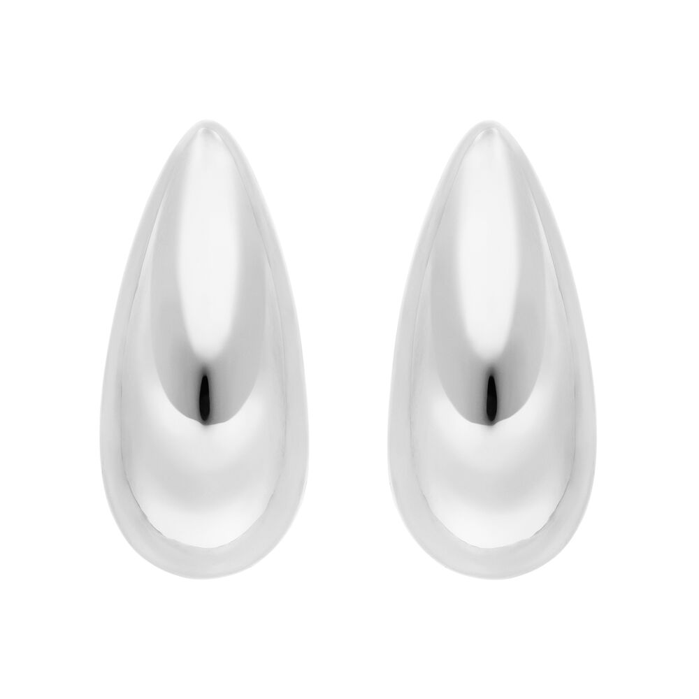 Leaf Ohrstecker Big Drop, Silber