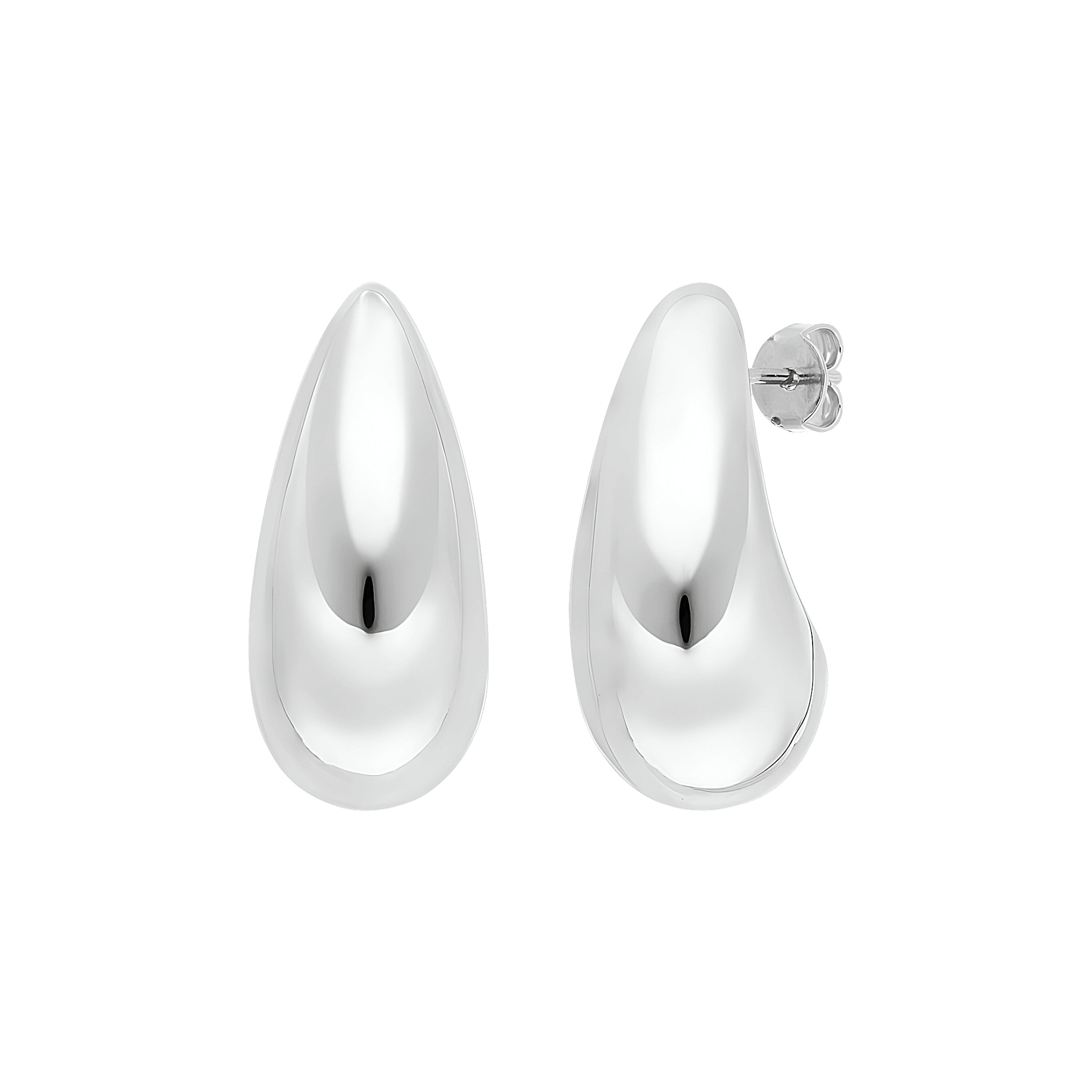 Leaf Ohrstecker Big Drop, Silber