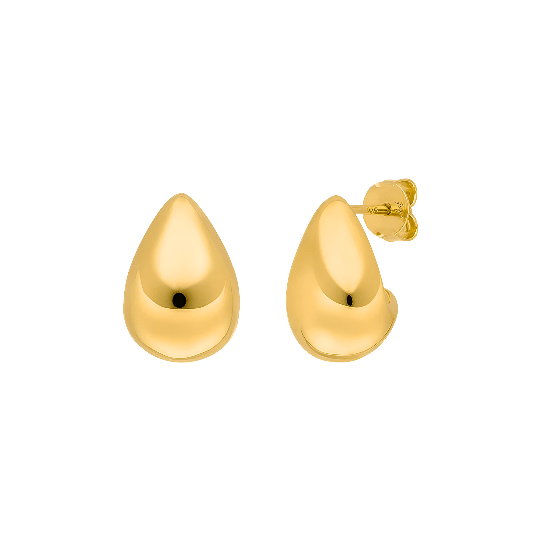 Leaf Ohrstecker One Drop, vergoldet