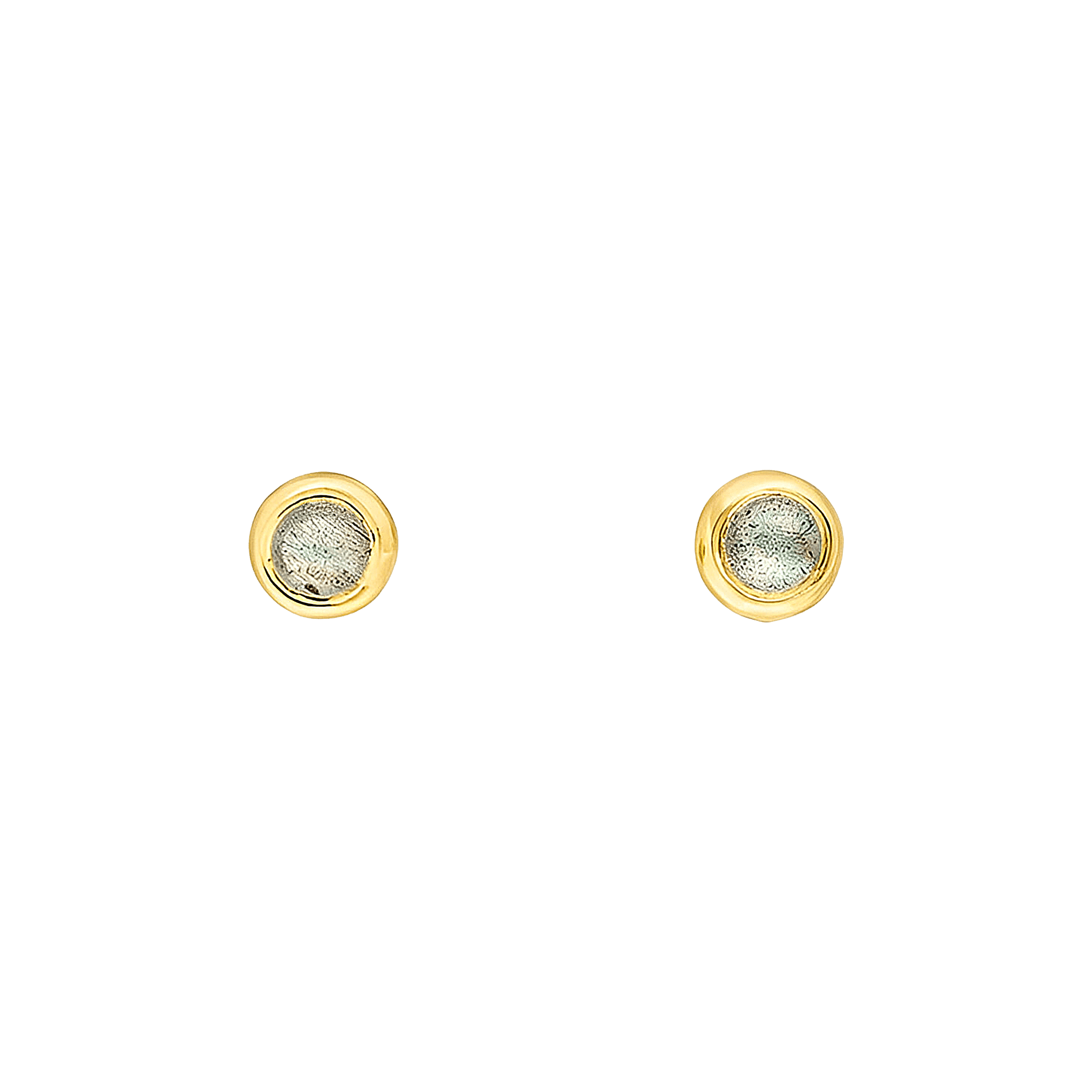 Leaf Ohrstecker Pure Labradorit, vergoldet