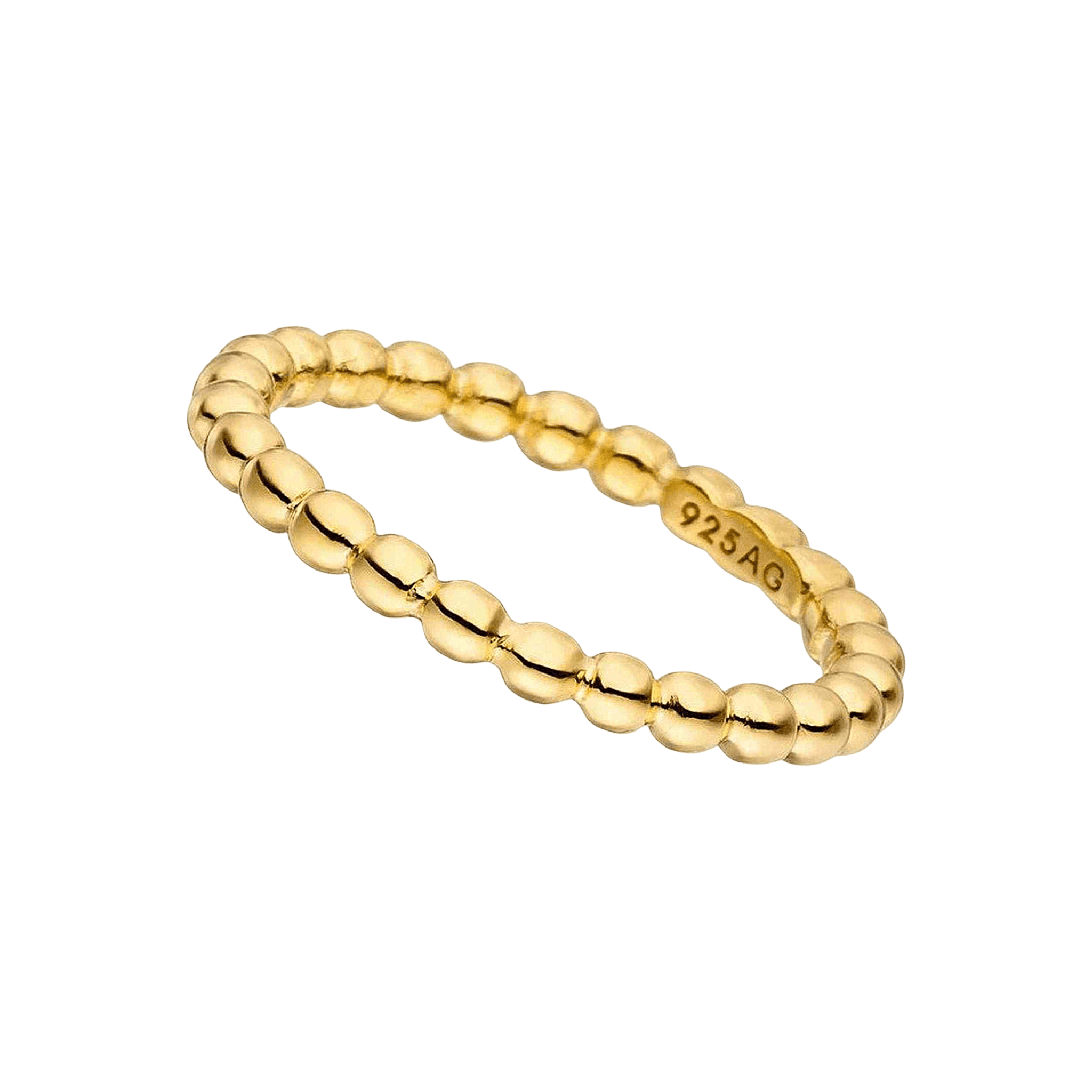 Leaf Ring Ball, dick, vergoldet