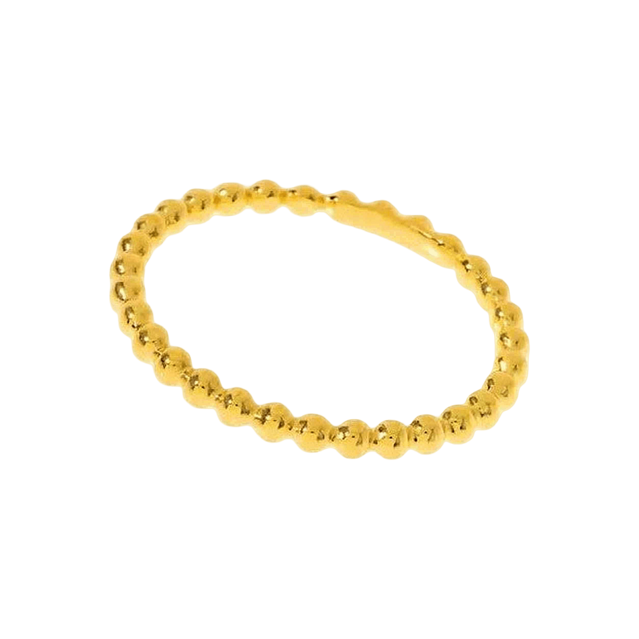 Leaf Ring Ball, dünn, vergoldet