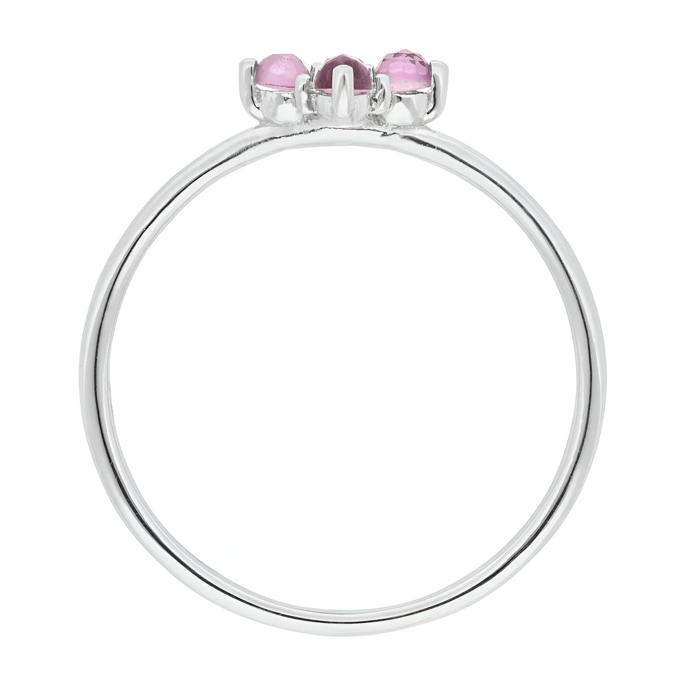Leaf Ring Bloom, Amethyst/Rhodolith, Silber