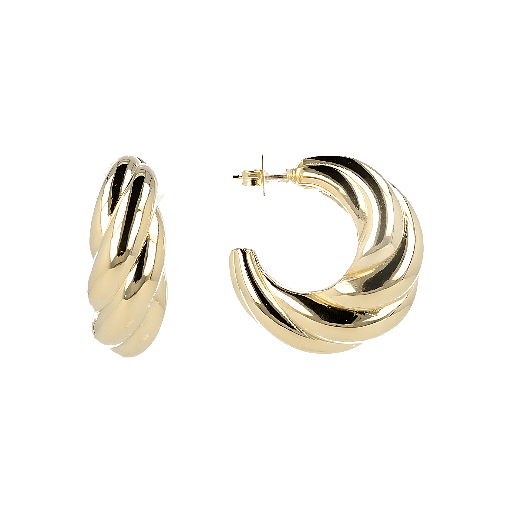 LOTT.gioielli Creolen gedreht, M, vergoldet