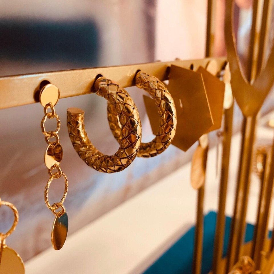 LOTT.gioielli Creolen Kobra, M, vergoldet