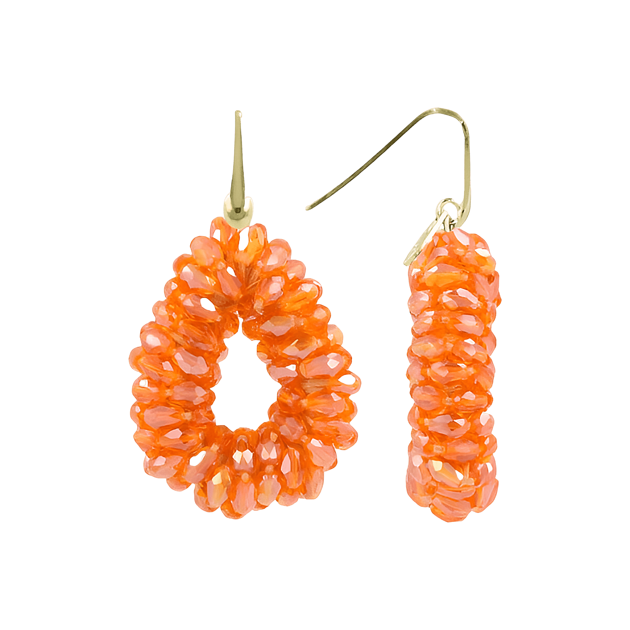 LOTT.gioielli Ohrringe Anne Drop Marquis, Lion Orange, S, vergoldet