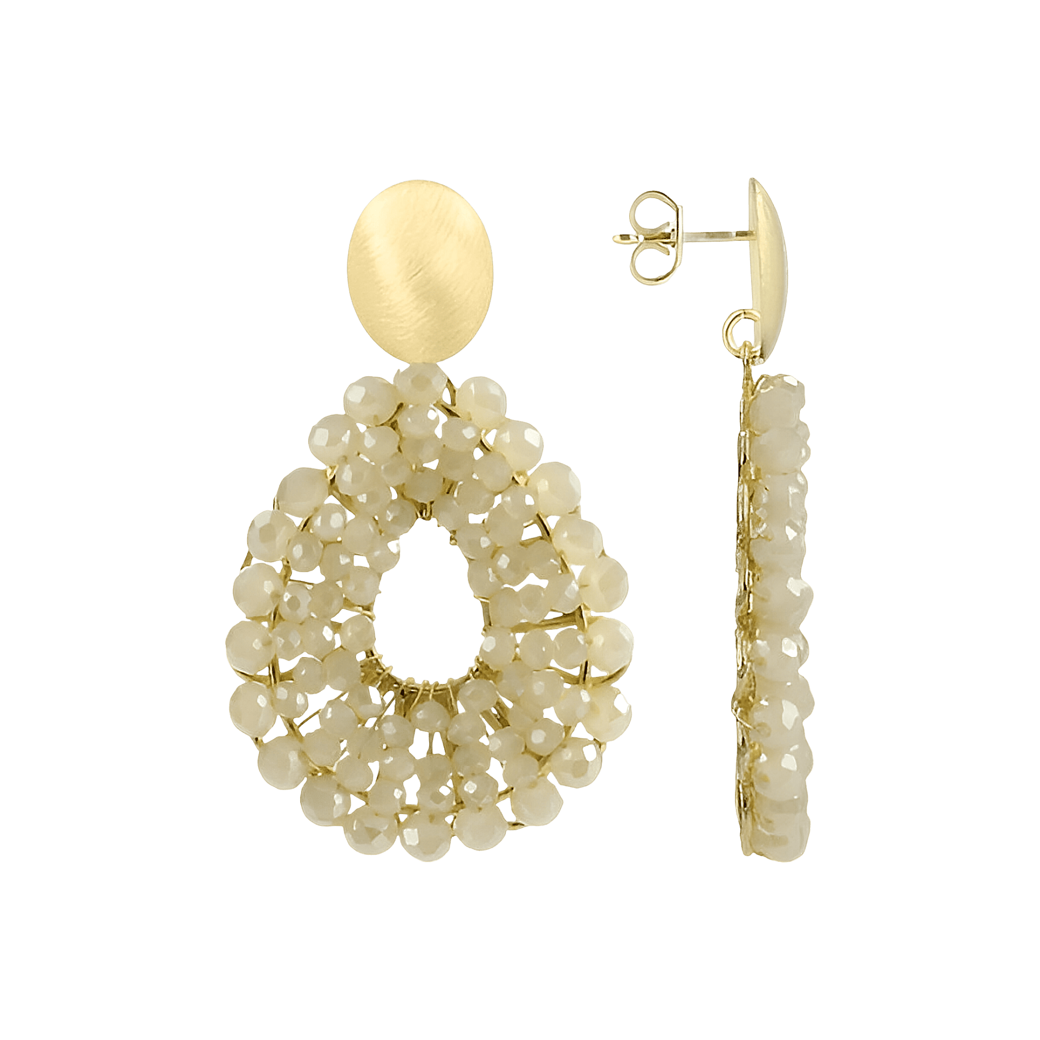 LOTT.gioielli Ohrringe Babs Open Drop, nude, S, vergoldet