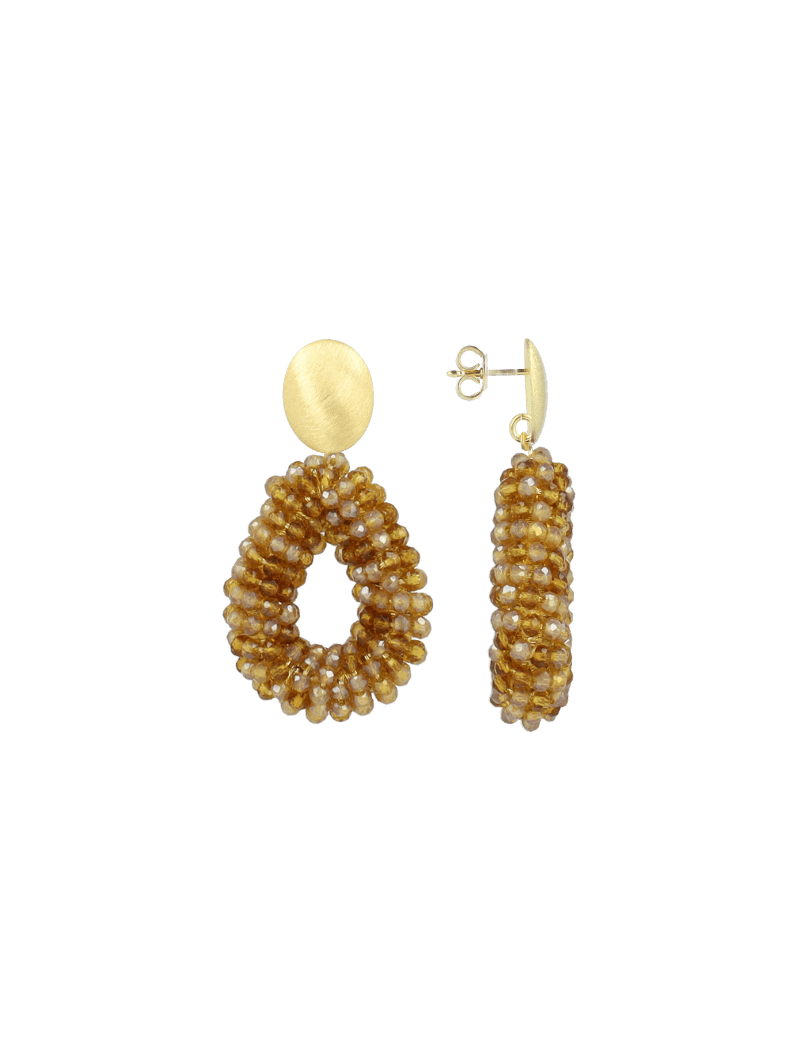 LOTT.gioielli Ohrringe Berry Drop, camel, S, vergoldet