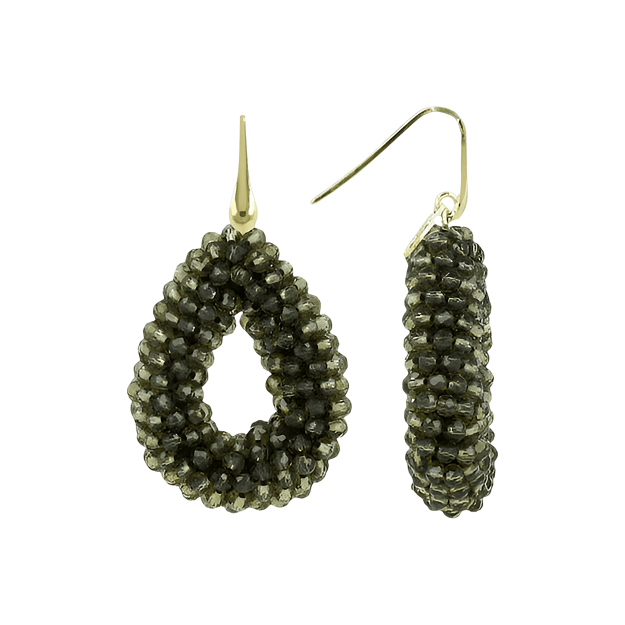 LOTT.gioielli Ohrringe Berry Drop, dark olive, S, vergoldet