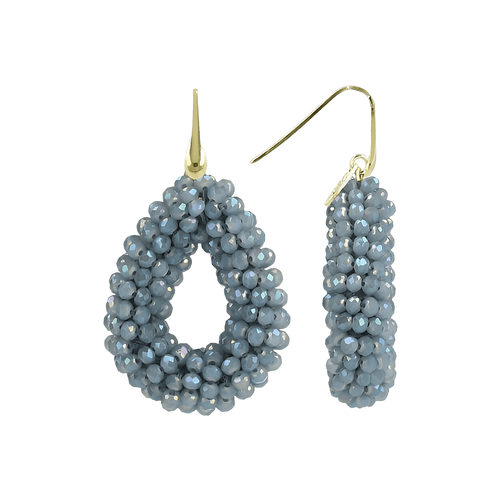 LOTT.gioielli Ohrringe Berry Drop, frosty blue, S, Haken, vergoldet