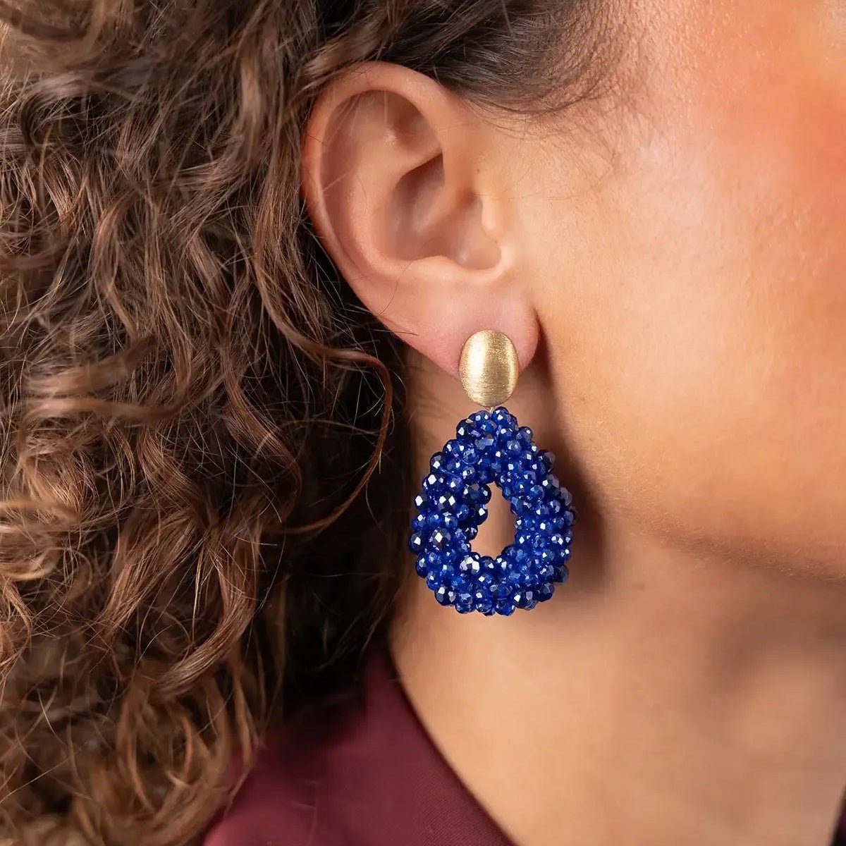 LOTT.gioielli Ohrringe Berry Drop, Irregular stones, future dusk, S, vergoldet