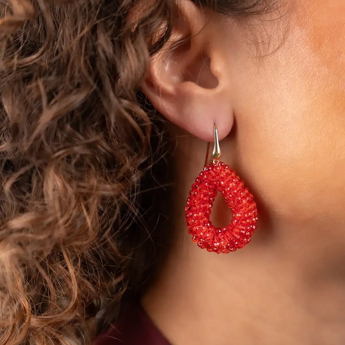 LOTT.gioielli Ohrringe Berry Drop, Irregular stones, neon flare, S, vergoldet