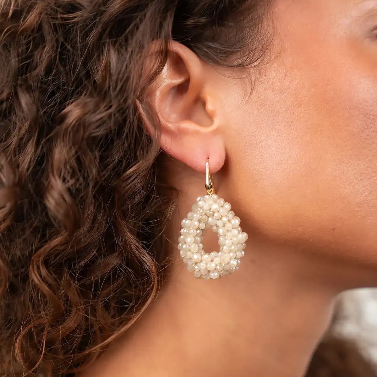 LOTT.gioielli Ohrringe Berry Drop, Irregular stones, nude, S, vergoldet