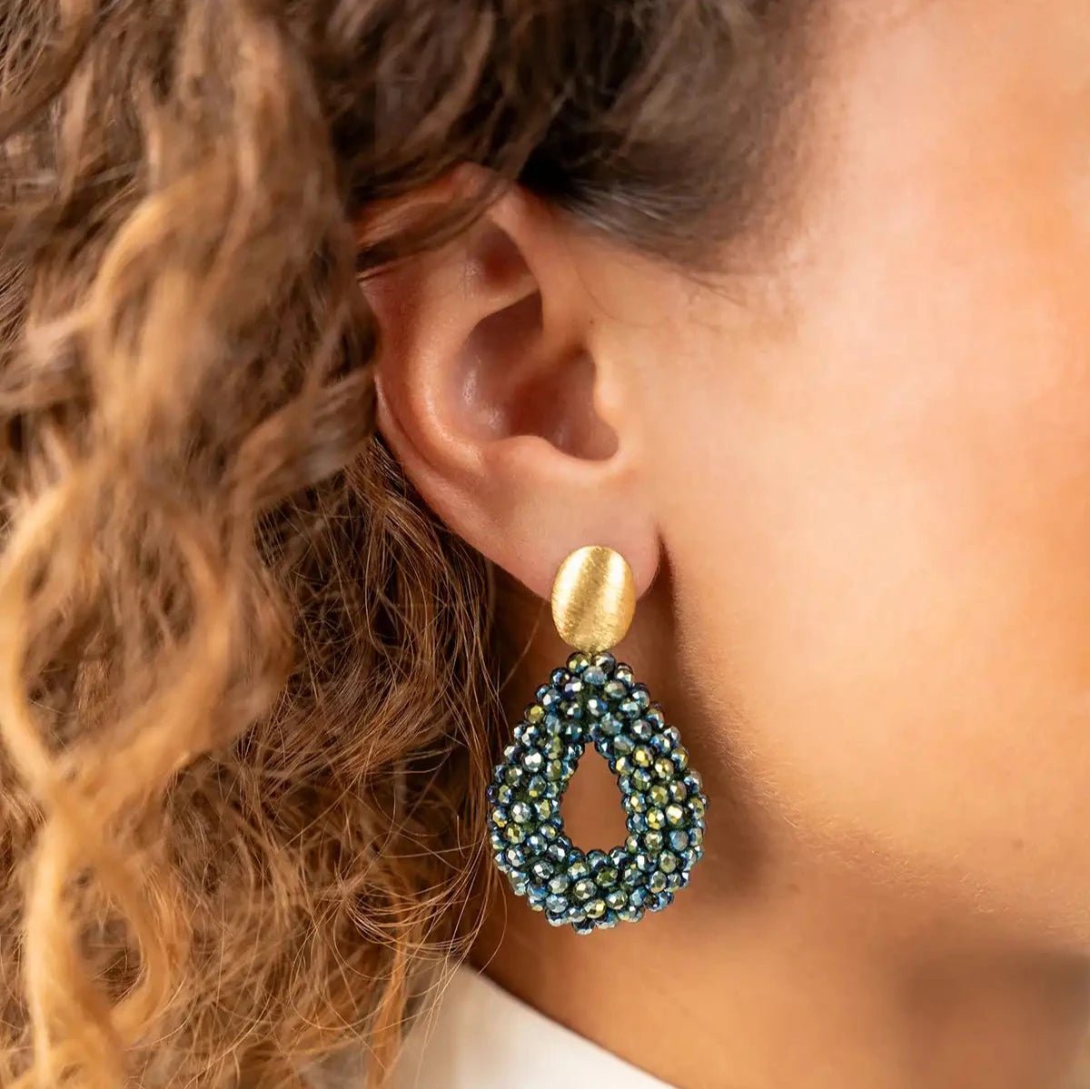 LOTT.gioielli Ohrringe Berry Drop, metallic green, S, vergoldet