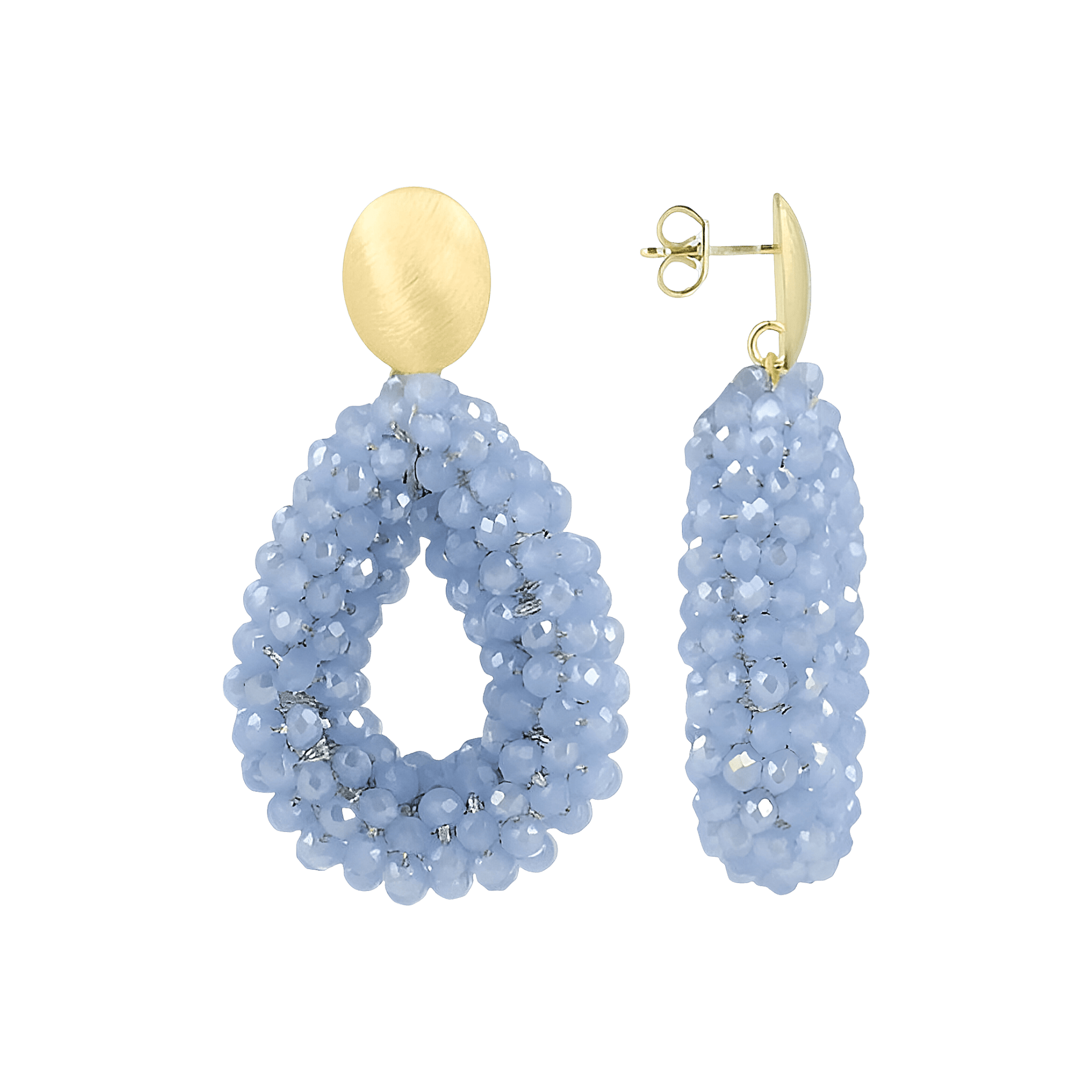 LOTT.gioielli Ohrringe Berry Drop, shiny frosty blue, S, vergoldet