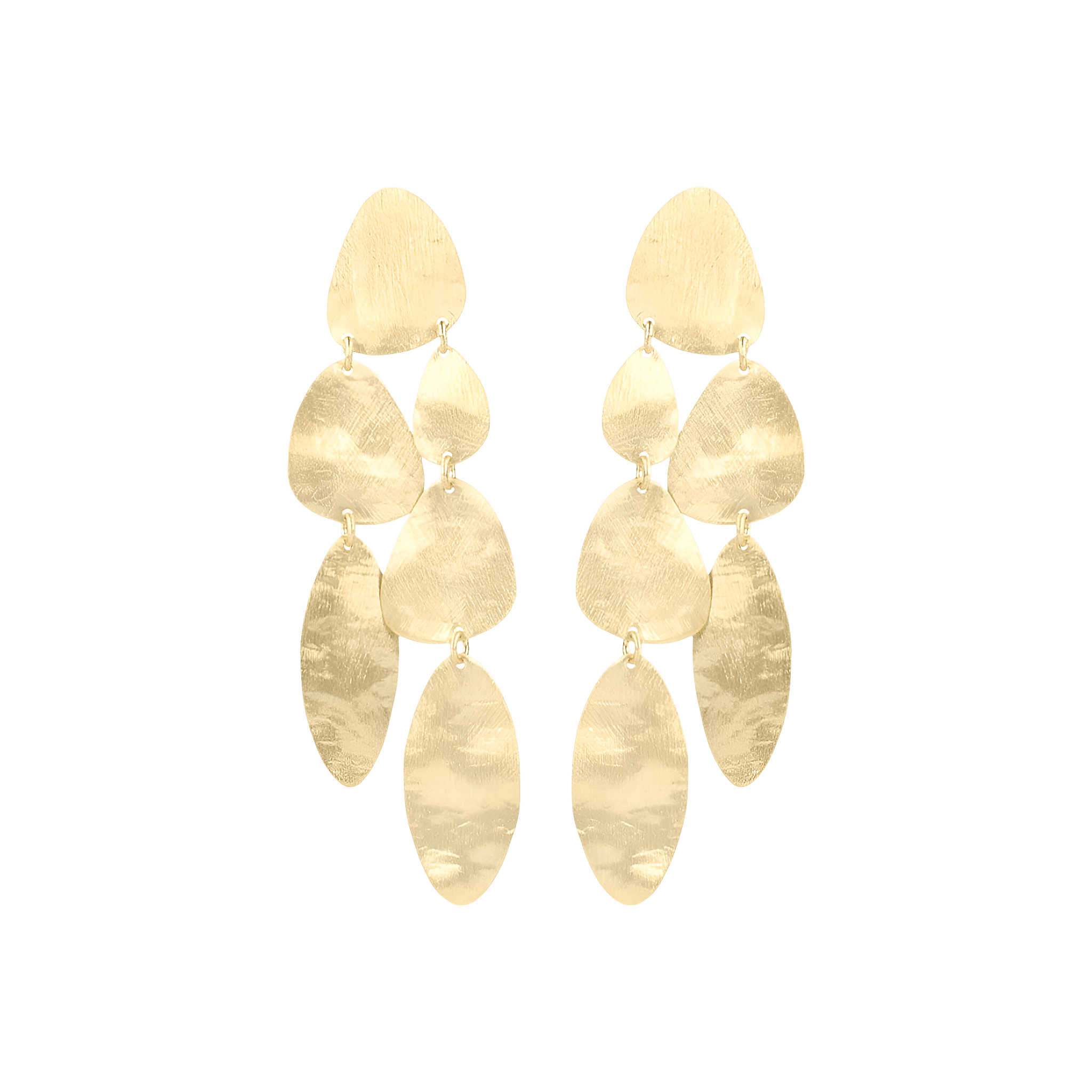 LOTT.gioielli Ohrringe Classic Stone Shape, XL, vergoldet