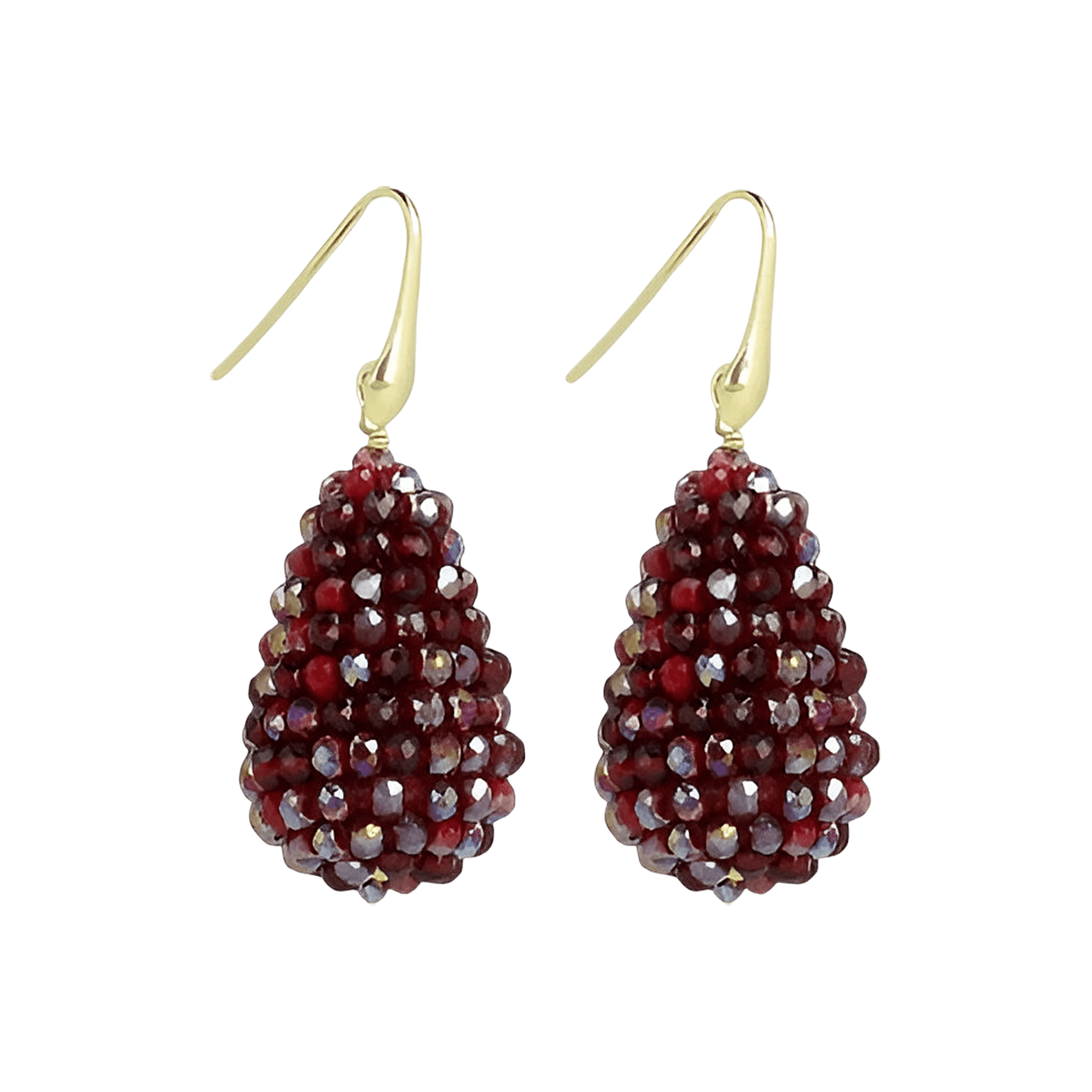 LOTT.gioielli Ohrringe Cone S, bordeaux metallic mix, vergoldet