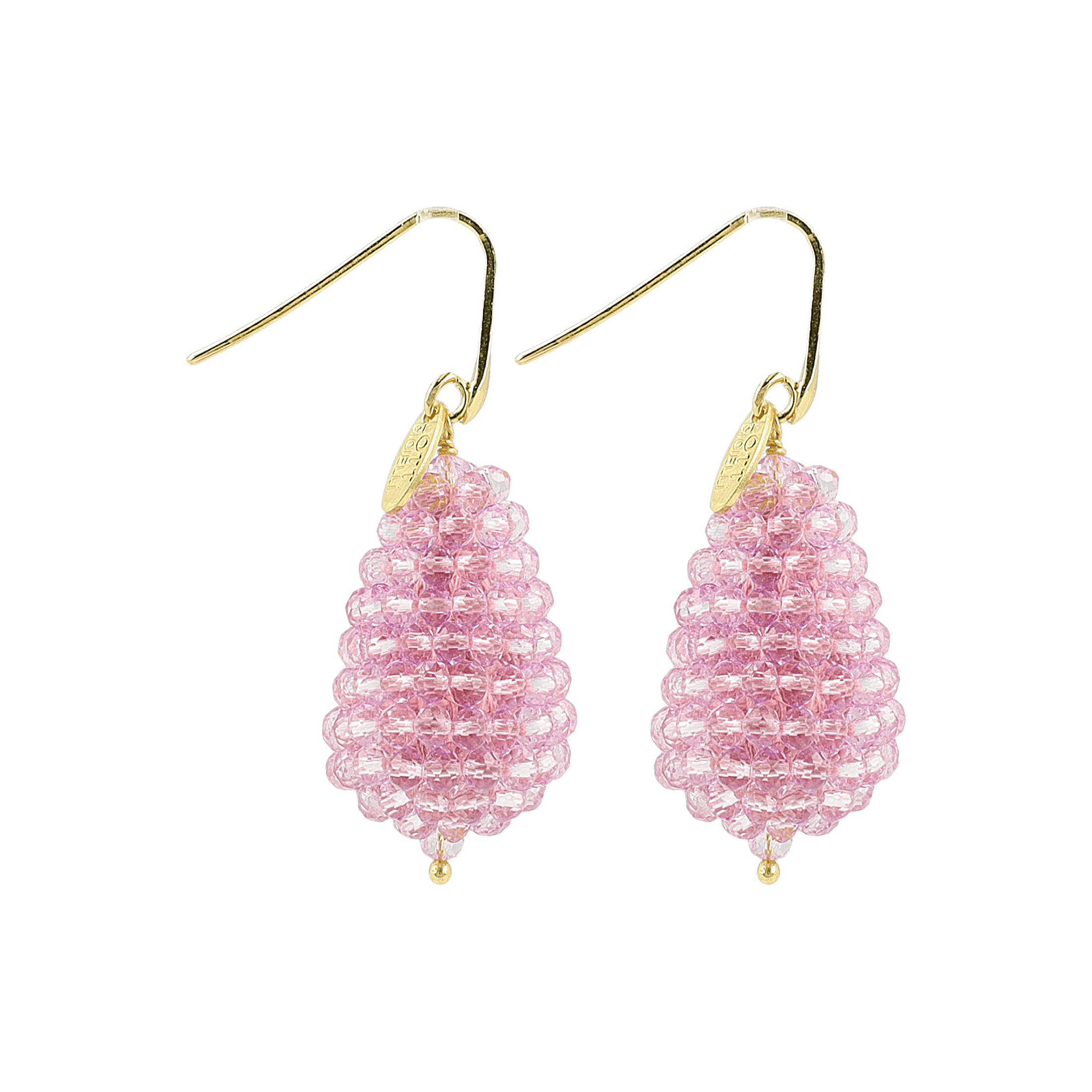 LOTT.gioielli Ohrringe Cone, S, Bubble Pink, vergoldet