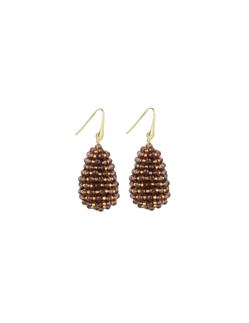 LOTT.gioielli Ohrringe Cone S, dark violet & gold, vergoldet