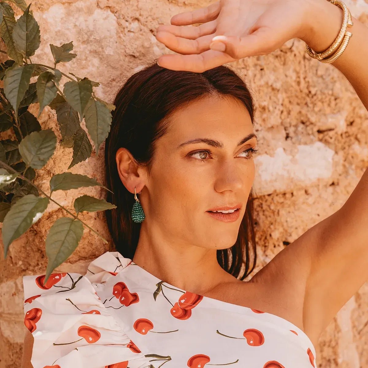 LOTT.gioielli Ohrringe Cone S, light ocean, vergoldet