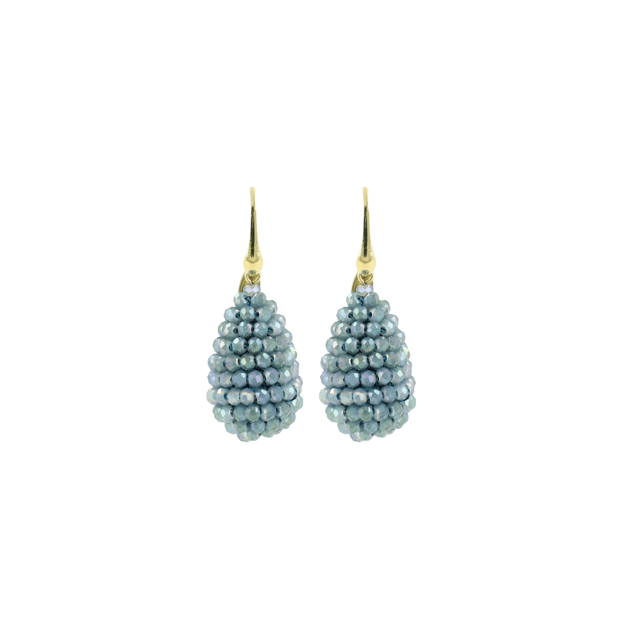 LOTT.gioielli Ohrringe Cone, S, Teal Blue, vergoldet