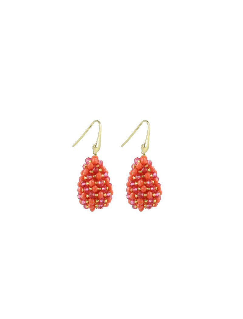 LOTT.gioielli Ohrringe Cone XS, Apricot Mix, vergoldet