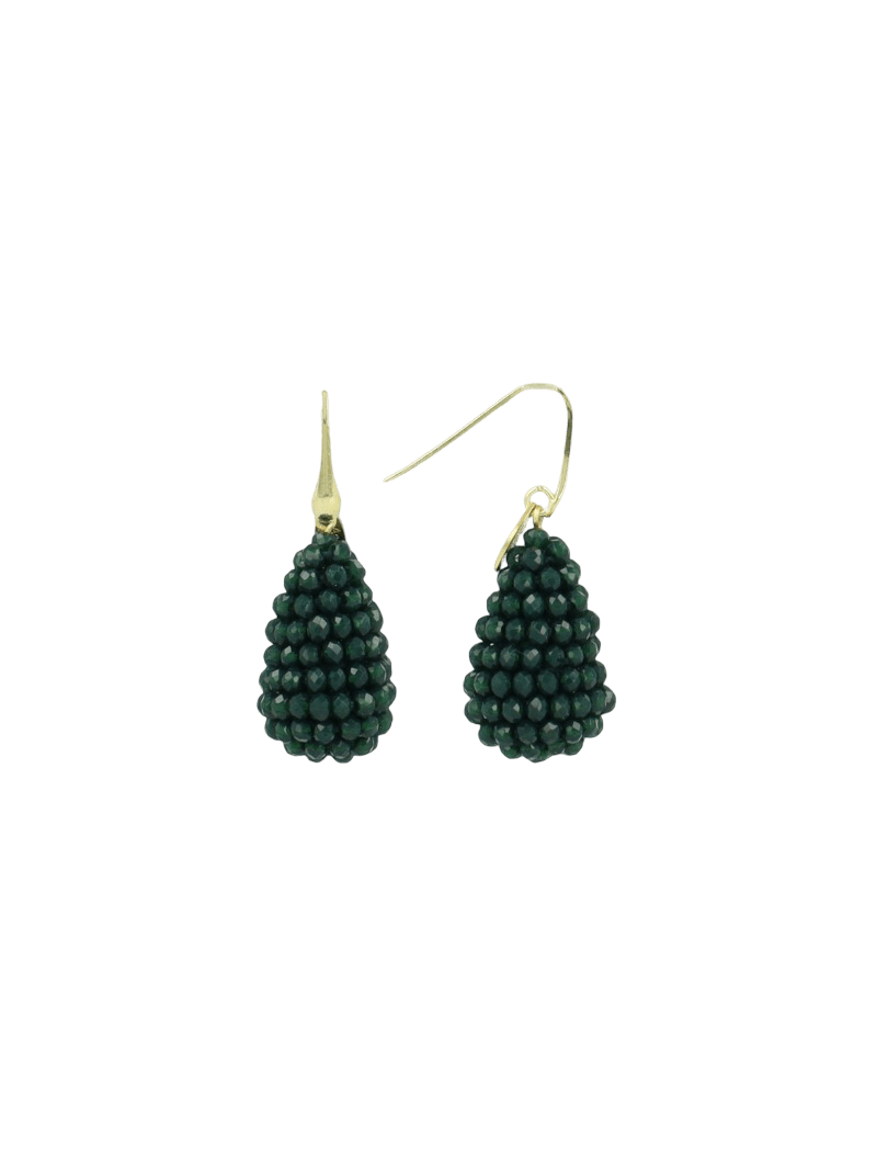 LOTT.gioielli Ohrringe Cone XS, dark green, vergoldet