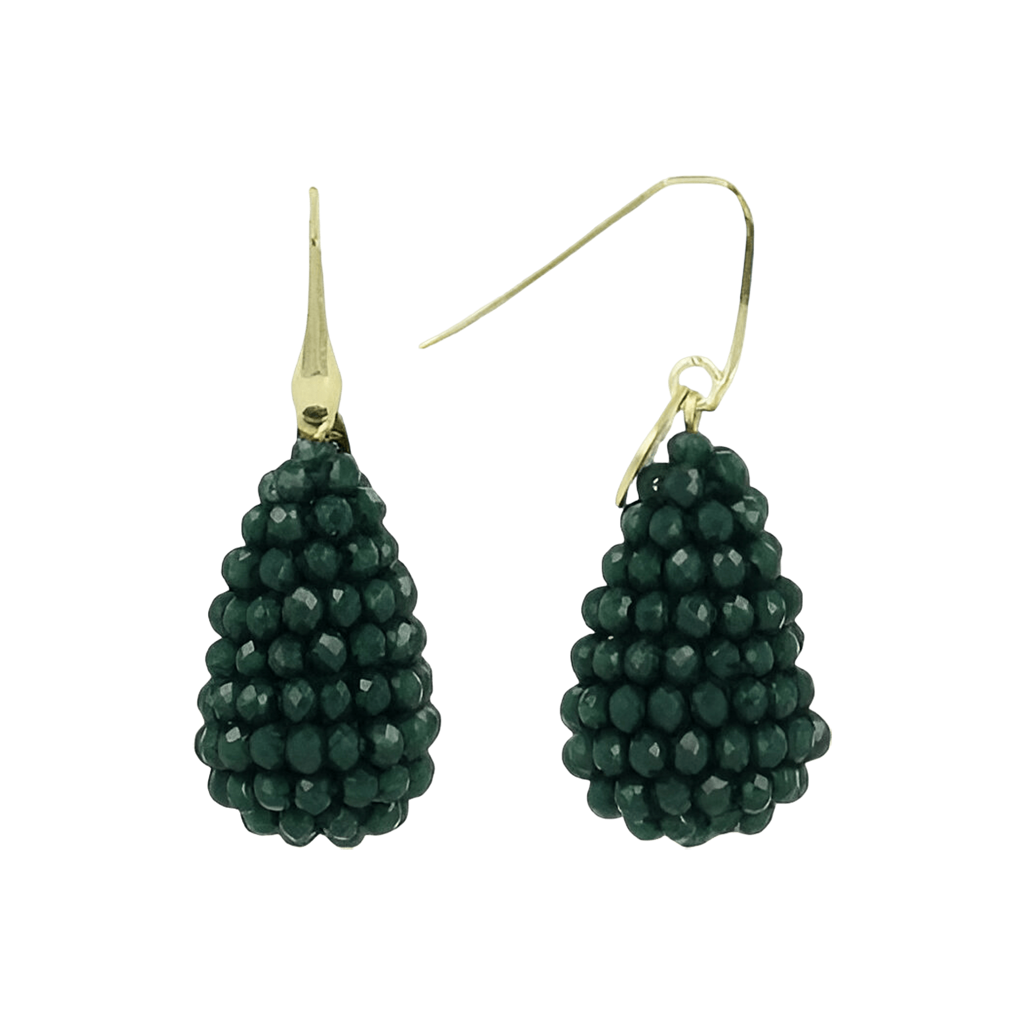 LOTT.gioielli Ohrringe Cone XS, dark green, vergoldet