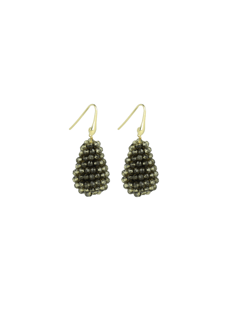 LOTT.gioielli Ohrringe Cone XS, Dark Olive, vergoldet