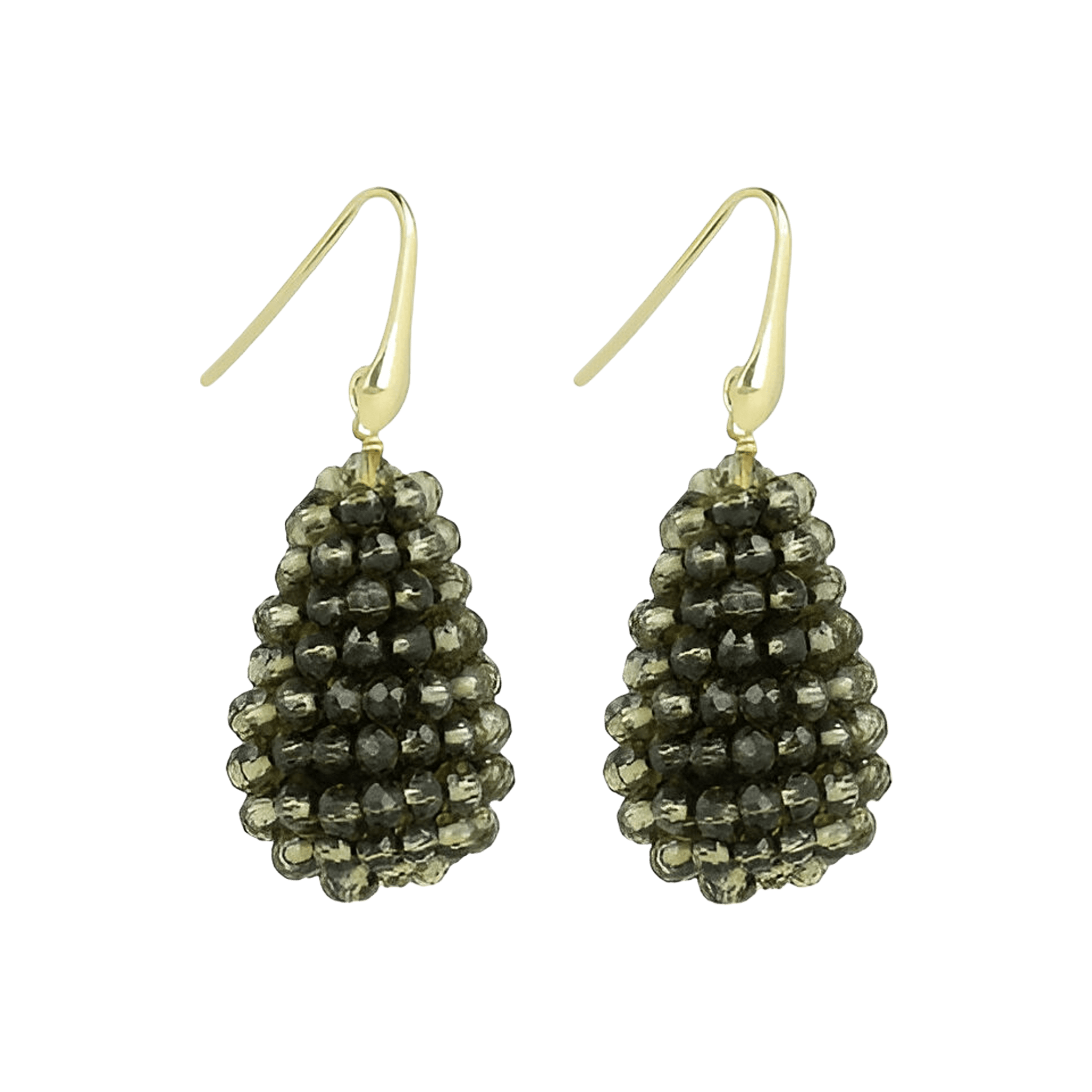 LOTT.gioielli Ohrringe Cone XS, Dark Olive, vergoldet