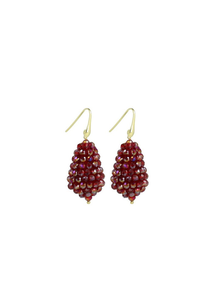 LOTT.gioielli Ohrringe Cone XS, red wine, vergoldet