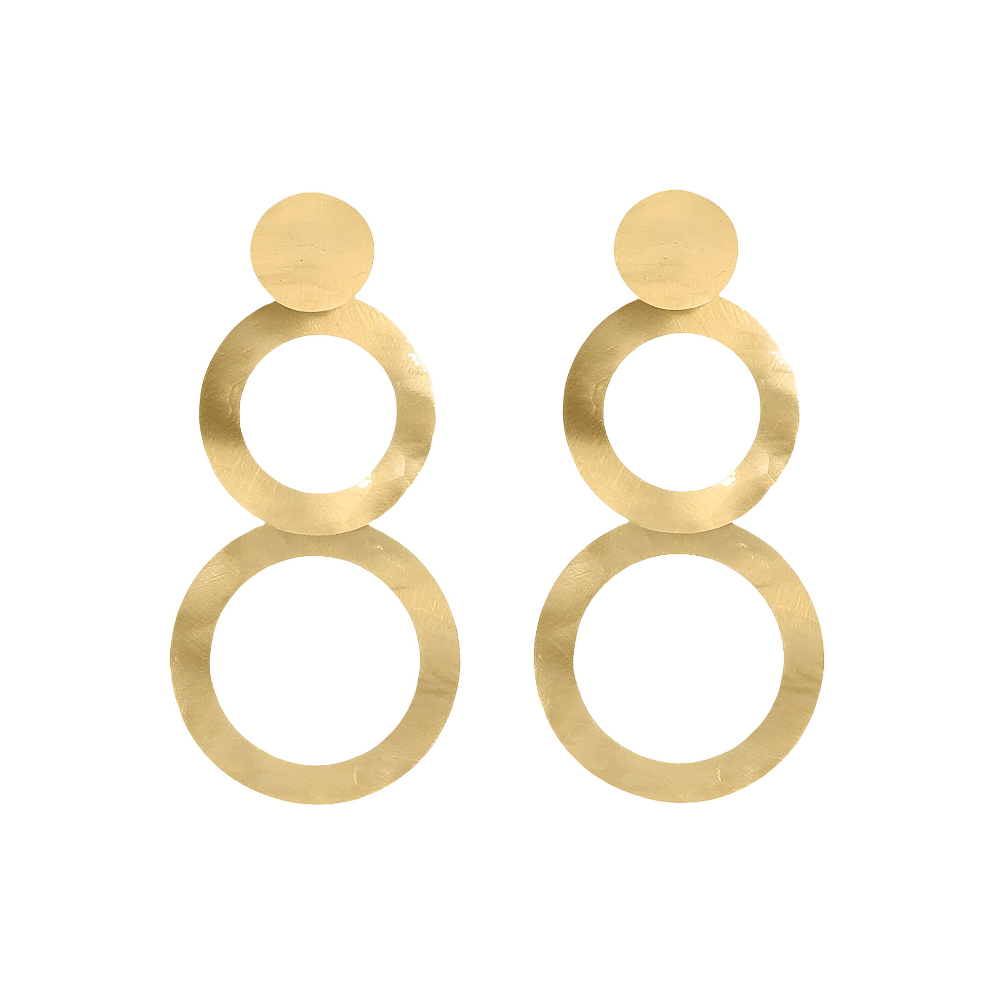 LOTT.gioielli Ohrringe Double Round Open, vergoldet