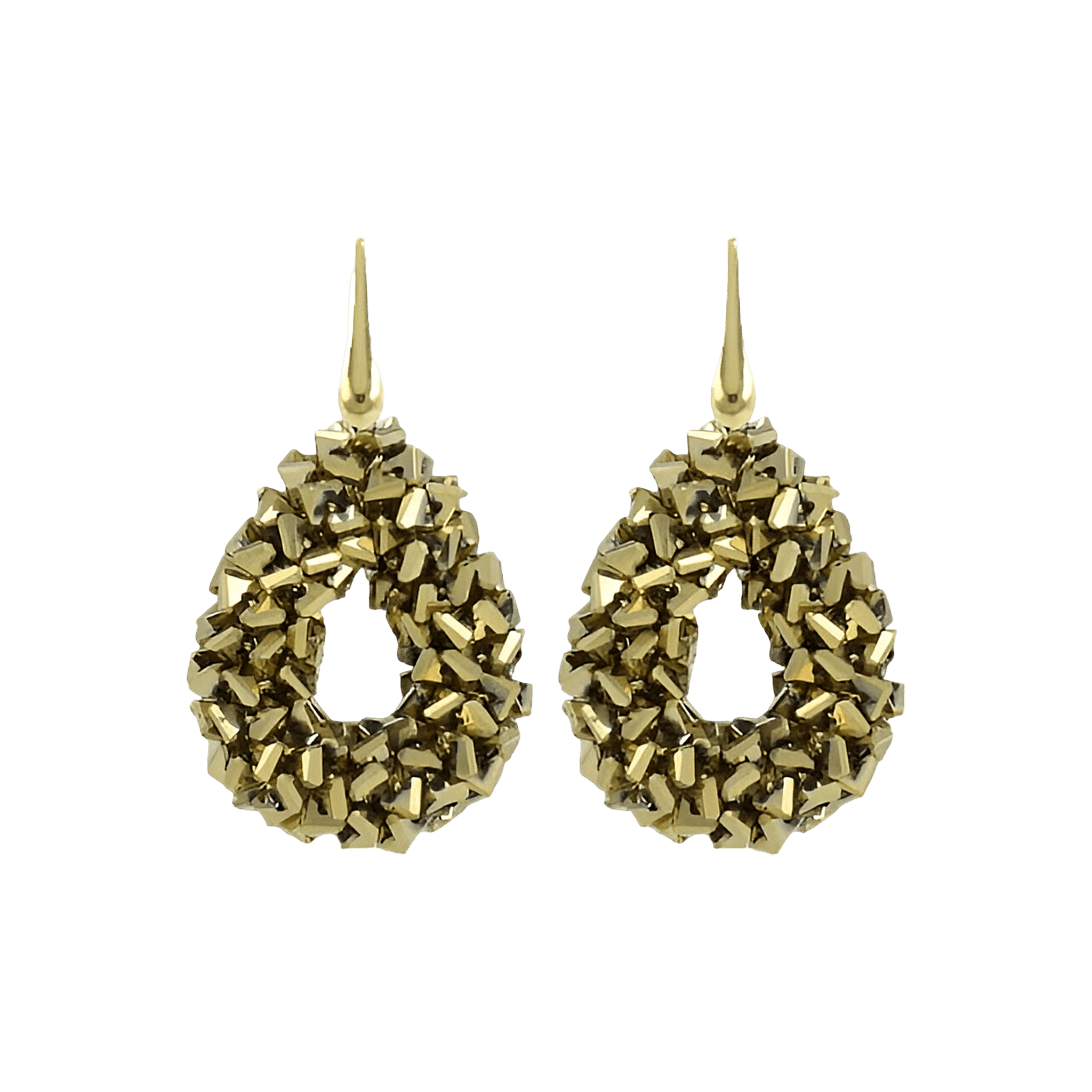 LOTT.gioielli Ohrringe Drop Raw, metallic gold, S, vergoldet