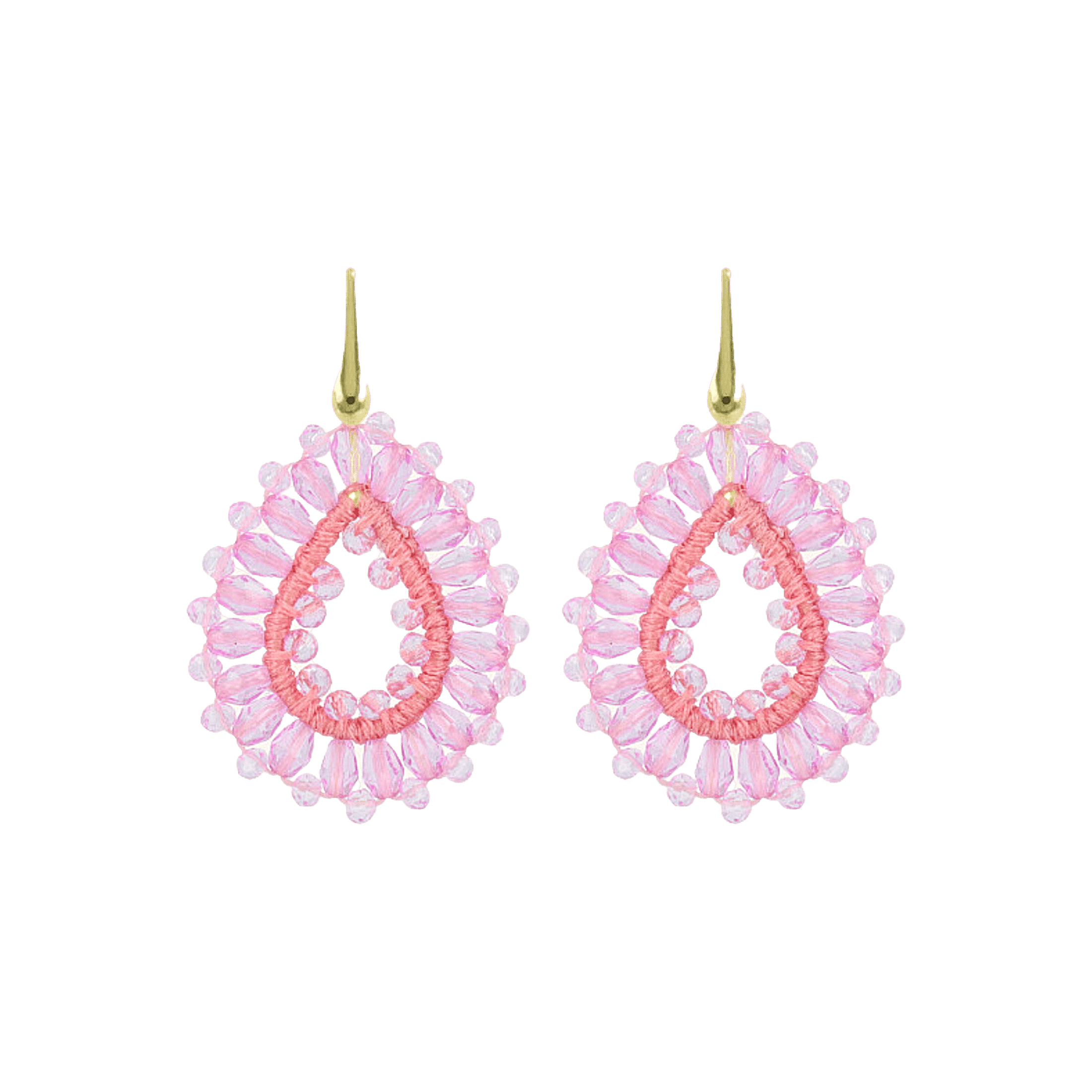 LOTT.gioielli Ohrringe Silk Drop, Bubble Pink, S, vergoldet