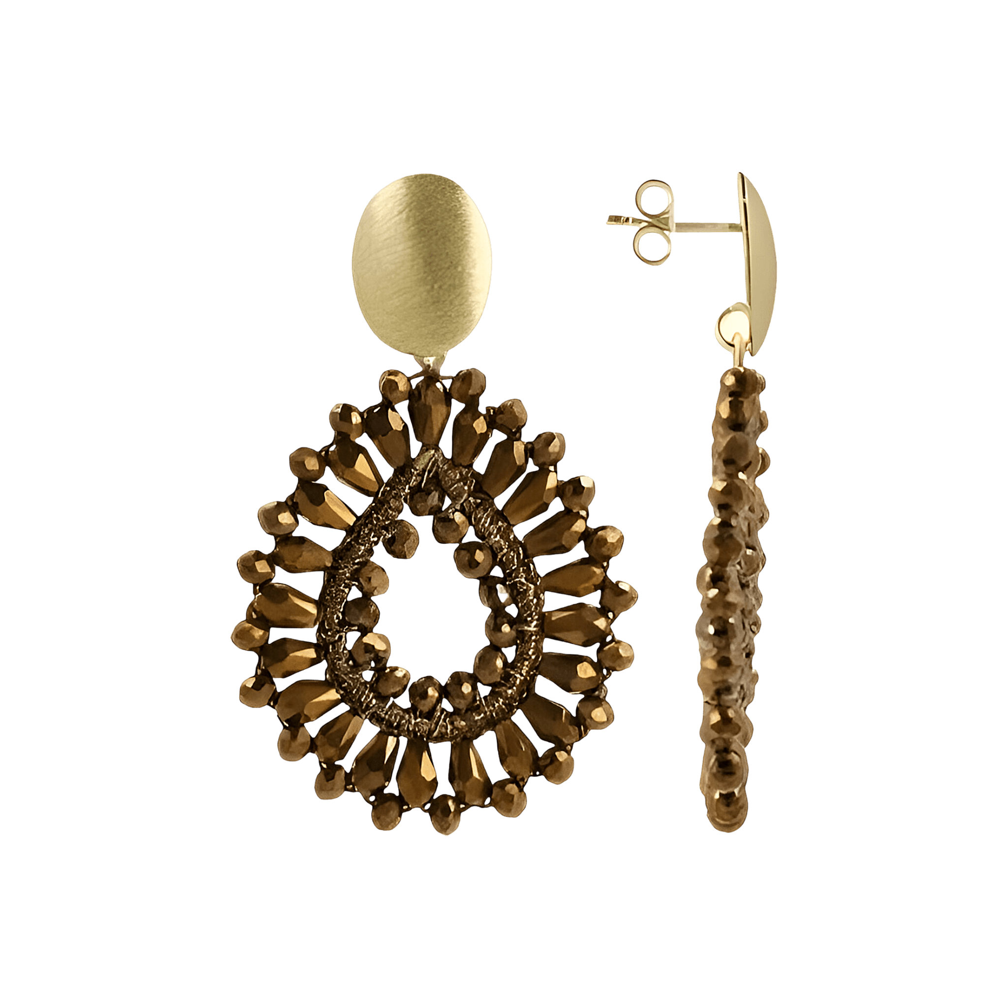 LOTT.gioielli Ohrringe Silk Drop, copper, S, vergoldet